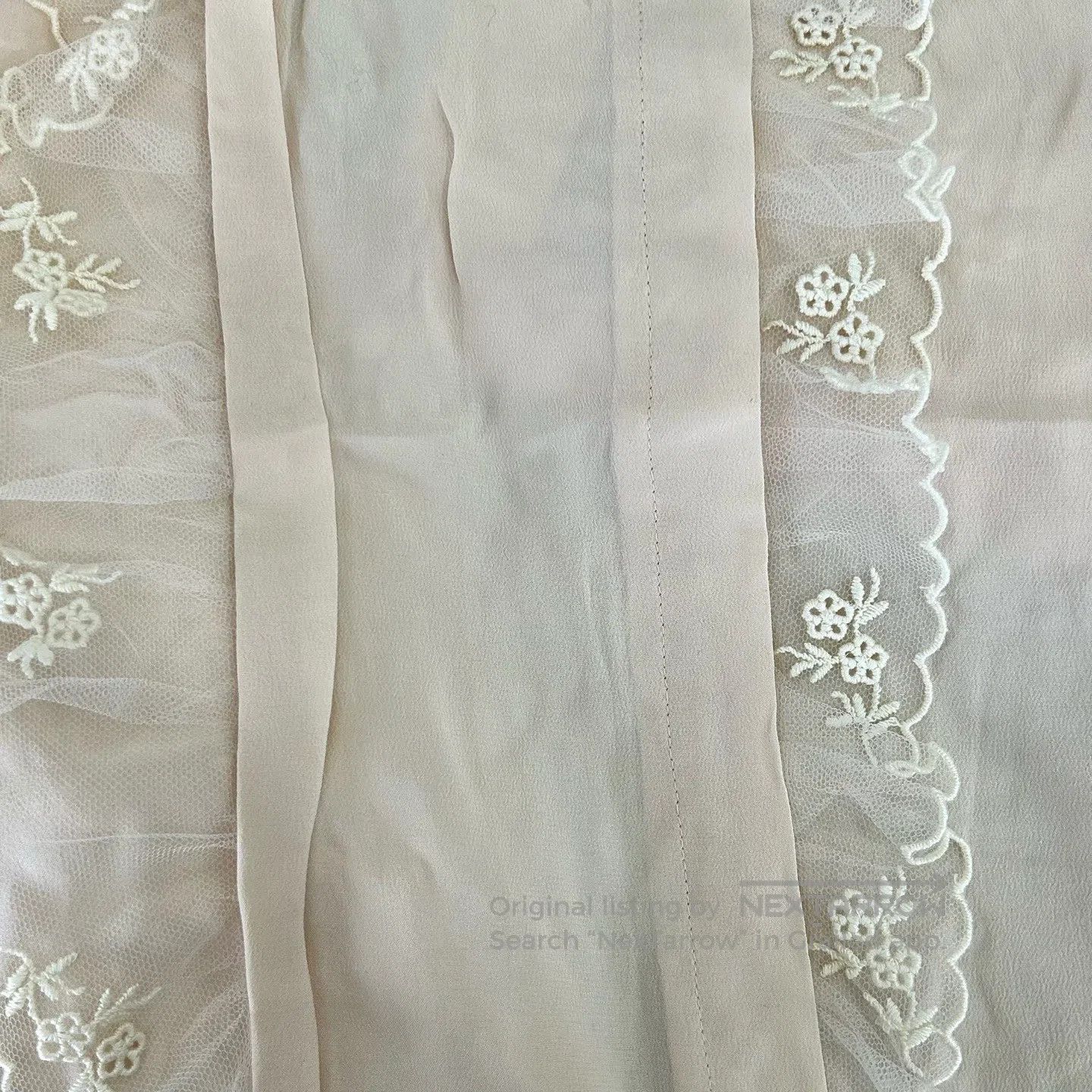Miu Miu Miu Miu size36 Lace-trimmed silk short-sleeved top made fro Size S / US 4 / IT 40 - 6 Thumbnail