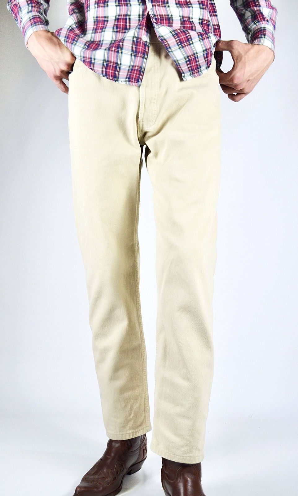 Levi's 90s Vintage Levi's 501 Stone Straight Fit Denim Jeans Size US 32 / EU 48 - 3 Thumbnail