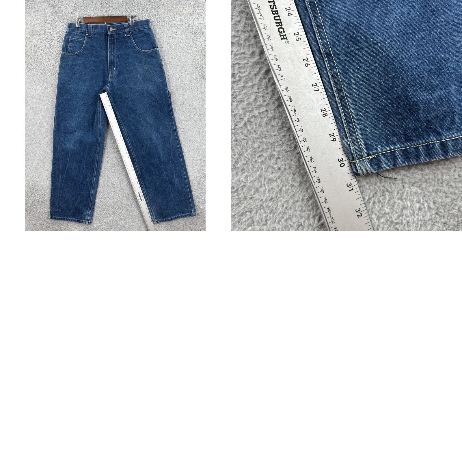 Phat Farm VINTAGE Phat Farm Jeans Mens 36x30 Hip Hop 90s Baggy Wide-Leg Blue Denim Shirt? Size US 36 / EU 52 - 10 Thumbnail