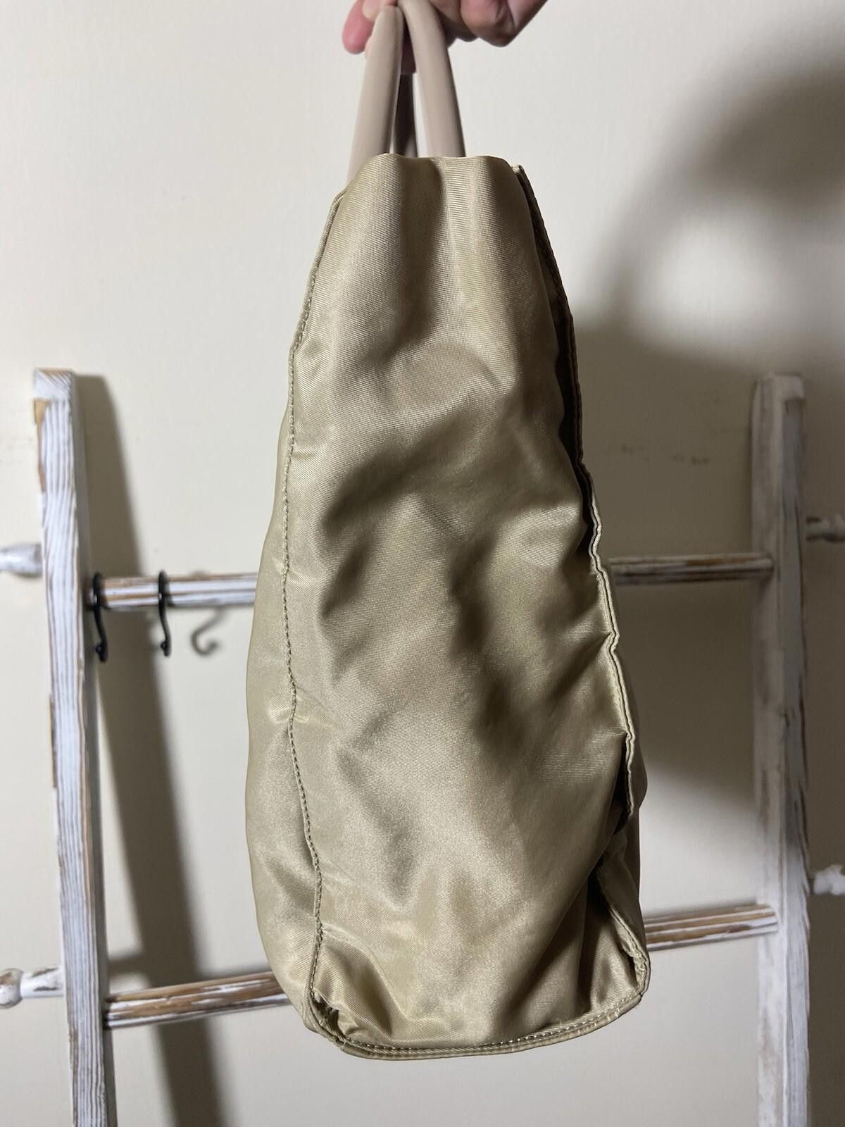 Prada Prada beige nylon small tote handbag, good clean cond Size ONE SIZE - 7 Thumbnail