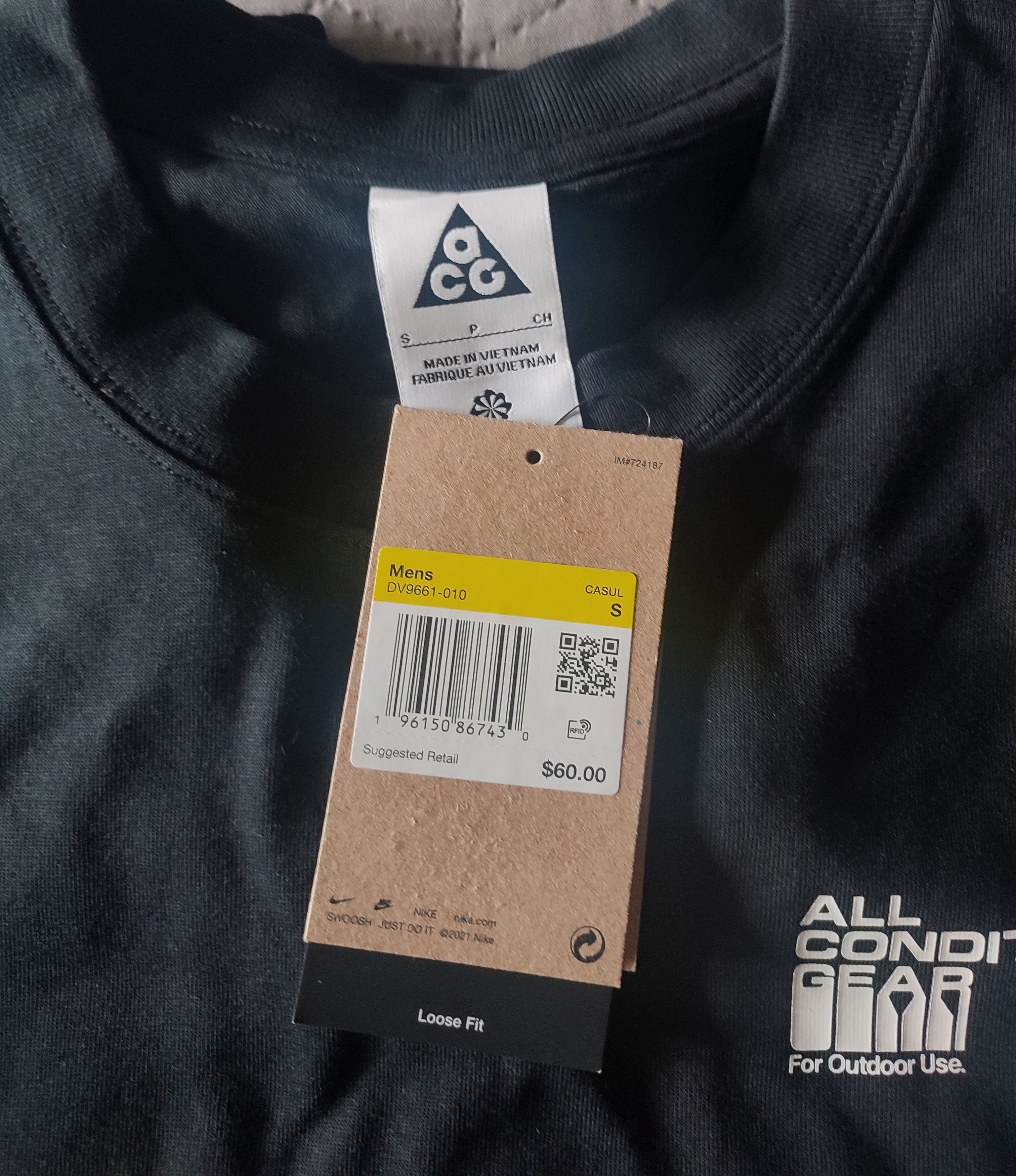 Nike Nike Acg Black Long Sleeve Outdoor Size US S / EU 44-46 / 1 - 7 Thumbnail