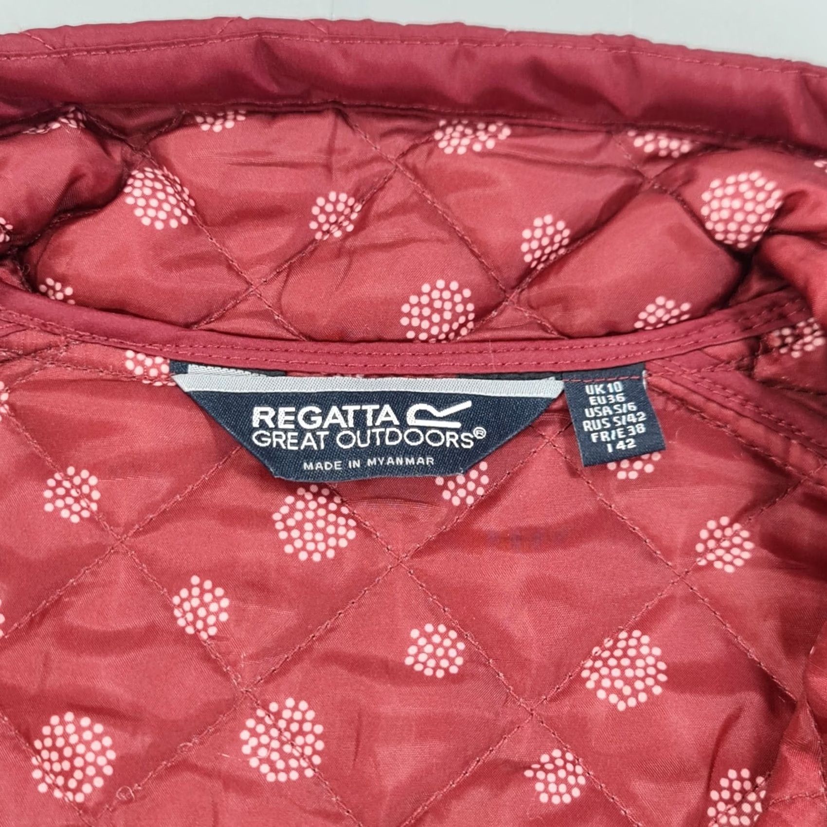 Vintage Regatta Womens Jacket Red Charleigh Quilted Insulated Full Zip 10 UK Size L / US 10 / IT 46 - 3 Thumbnail