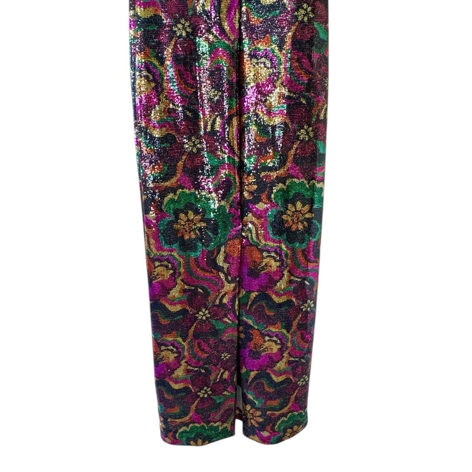 Other JENNIFER GRACE Catroux Sequin Feather Long Dress In Hysteria Size XXS / US 00 / IT 34 - 7 Thumbnail