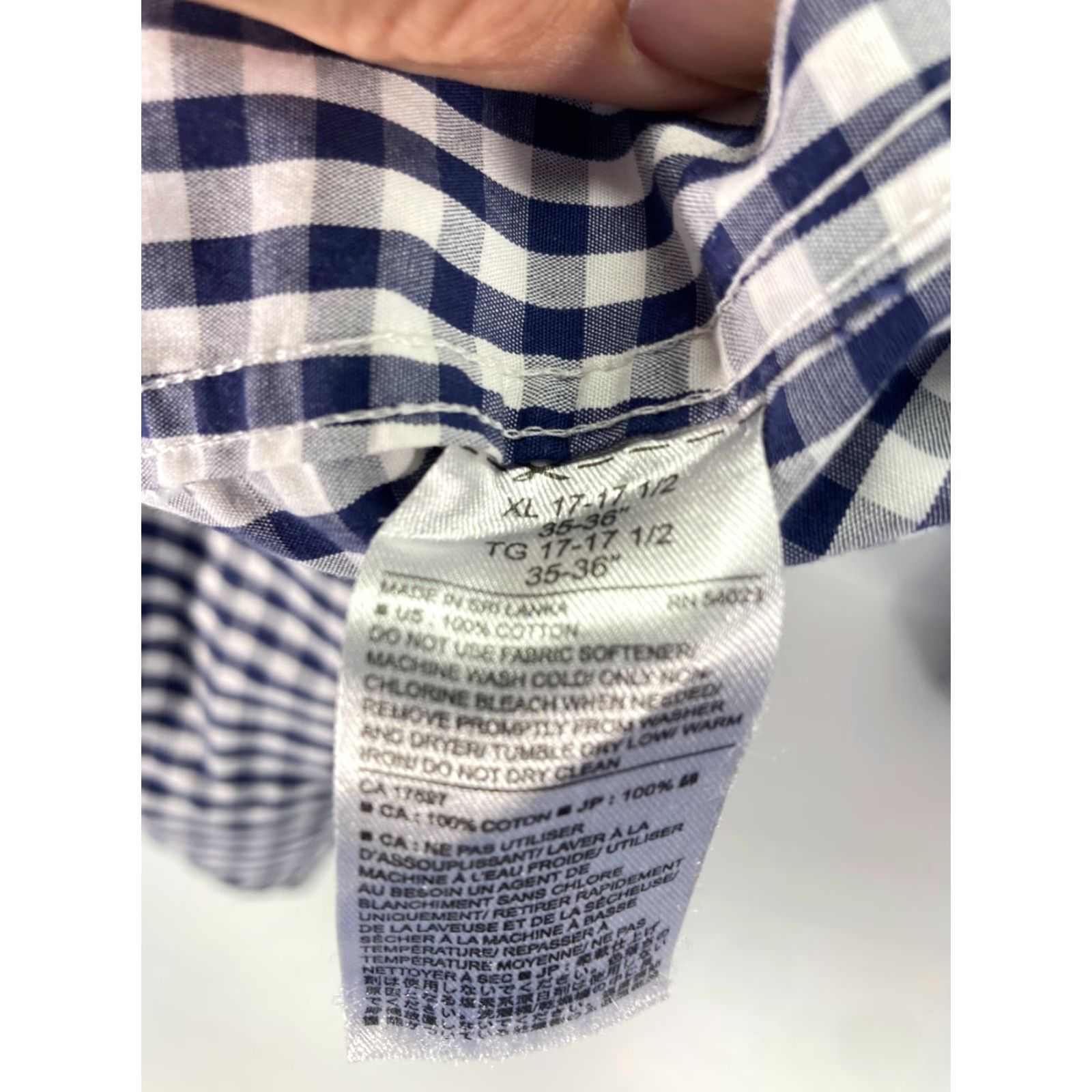 Banana Republic Banana Republic Button-Up Shirt XL Mens Blue White Non Iron Tailored Slim Fit Shirt Size US XL / EU 56 / 4 - 7 Thumbnail