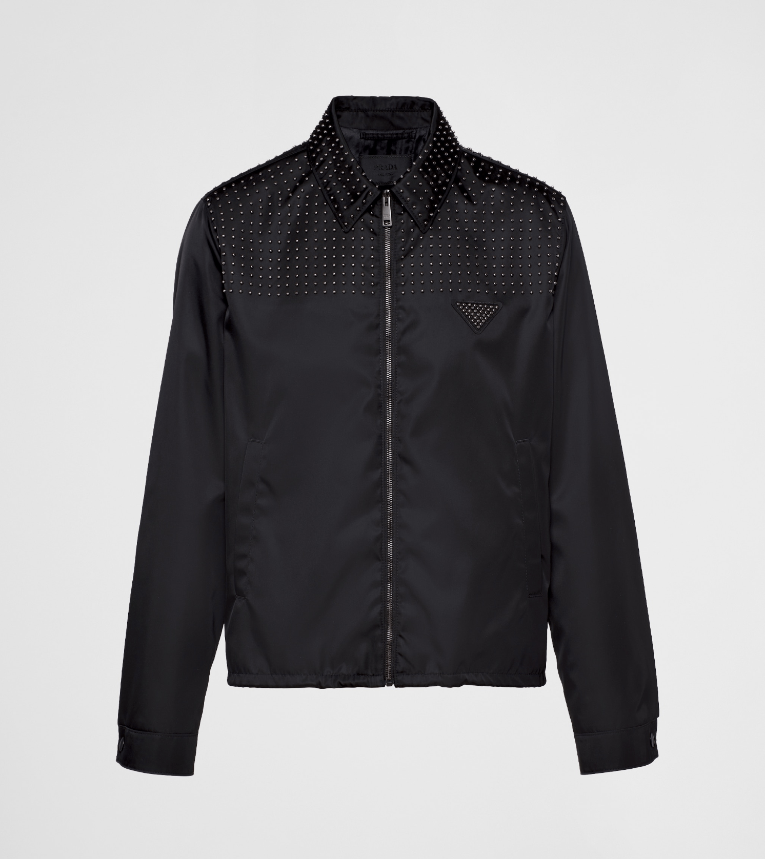 Prada o1rshd1 Re-Nylon Blouson Jacket in Nero Size US M / EU 48-50 / 2 - 1 Thumbnail