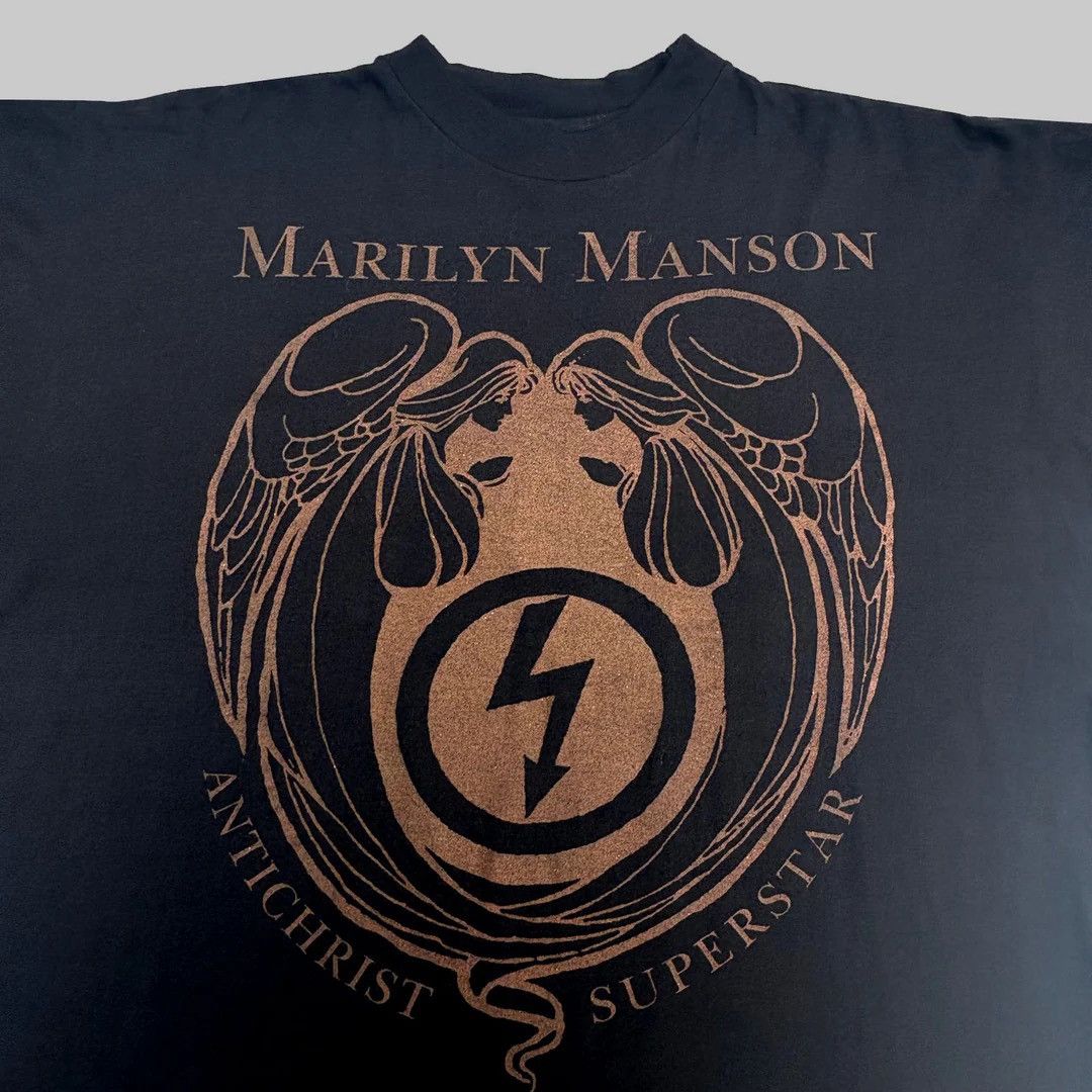 Band Tees × Marilyn Manson × Vintage Marilyn Manson 1996 97 Vintage Antichrist Superstar T-Shirt Size US XL / EU 56 / 4 - 3 Thumbnail