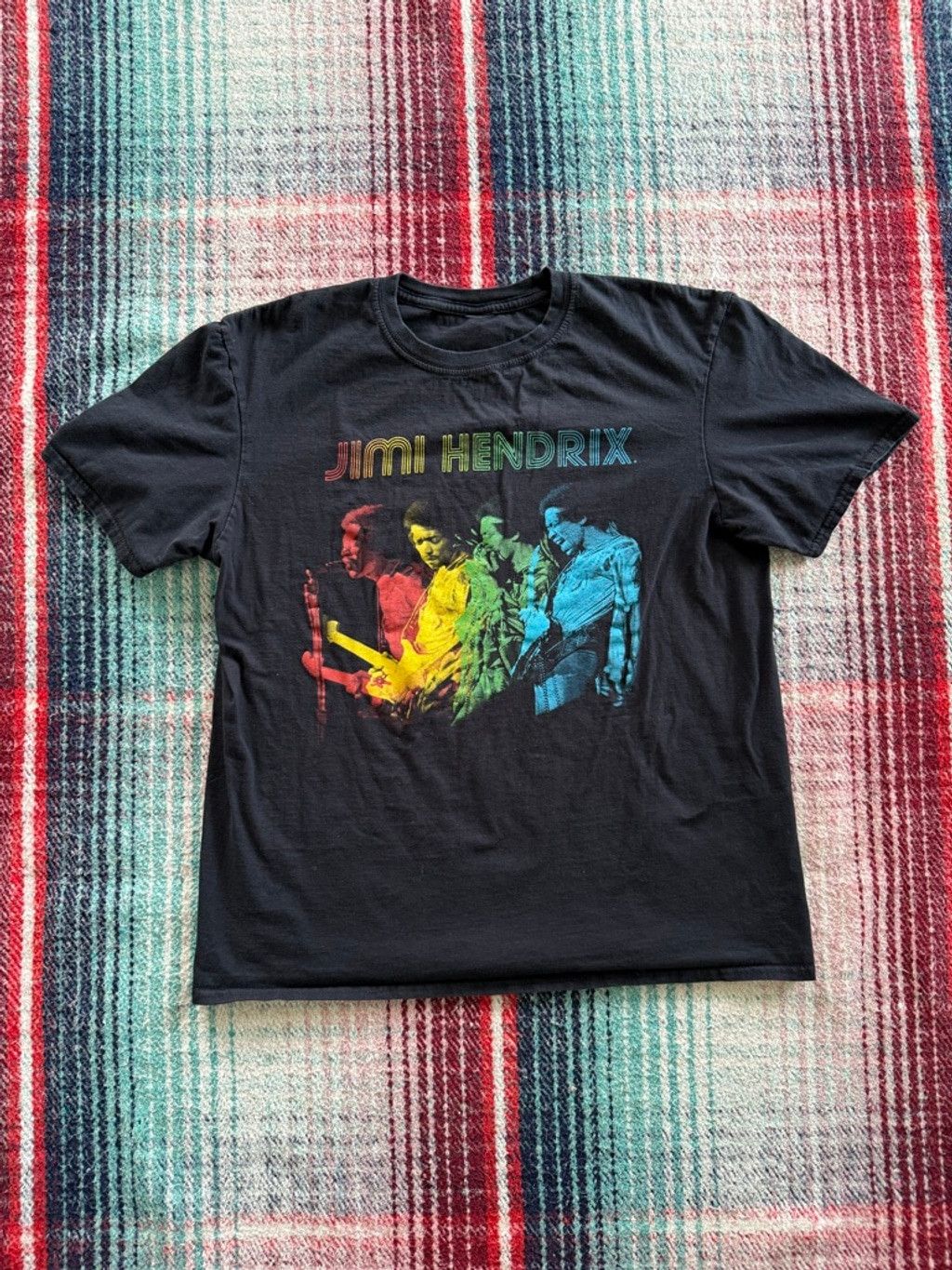 Hanes 00s Jimi Hendrix Short Sleeve Tee M Black Multicolor Size US M / EU 48-50 / 2 - 1 Thumbnail