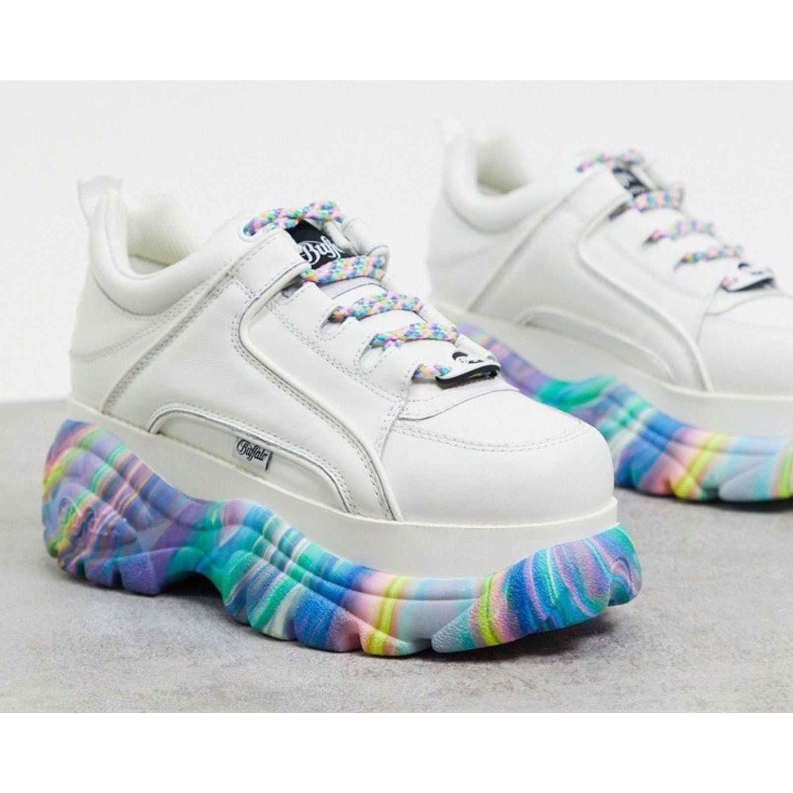 Dolls Kill DOLLSKILL BUFFALO LONDON Rainbow Chunky Platform Sneakers 36 Size US 5.5 / IT 35.5 - 1 Thumbnail