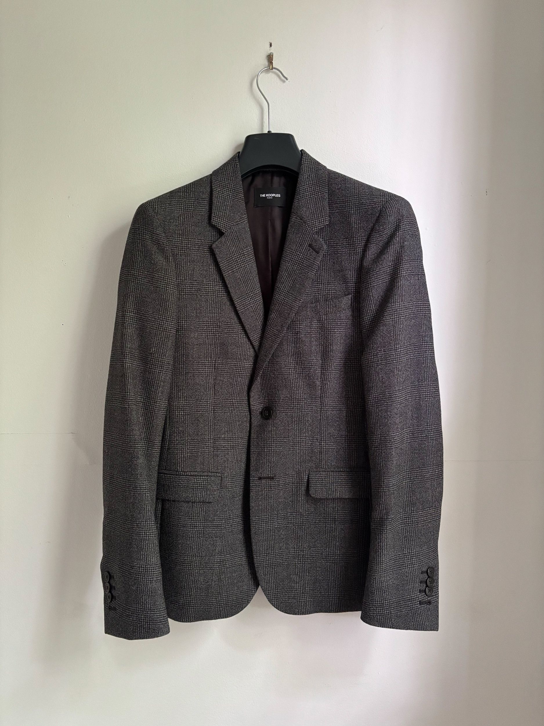 The Kooples The Kooples Prince of Wales grey wool suit EU44 Size 34R - 2 Thumbnail