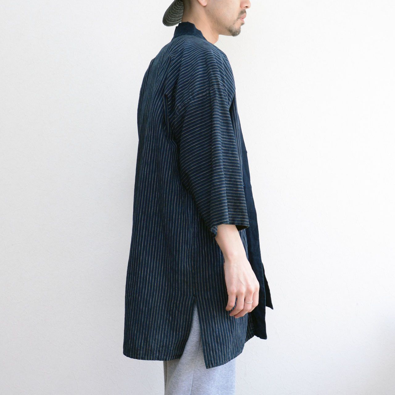 Other Noragi Jacket Japanese Vintage Indigo Stripe Cotton Tenugui Size US L / EU 52-54 / 3 - 14 Thumbnail