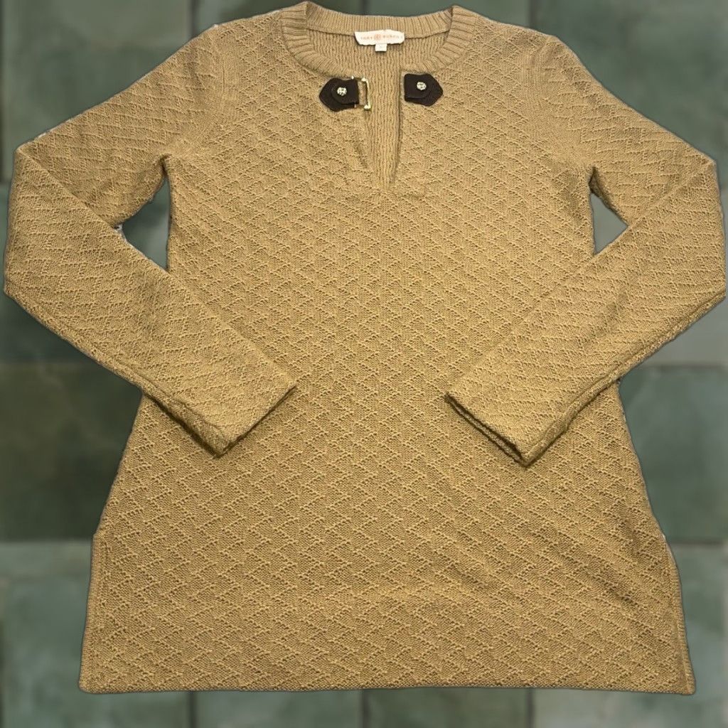 Tory Burch VINTAGE Tory Burch Wool Alpaca Blend Keyhole Sweater Womens Size S Brown Pullover Solid 90s Size S / US 4 / IT 40 - 1 Thumbnail