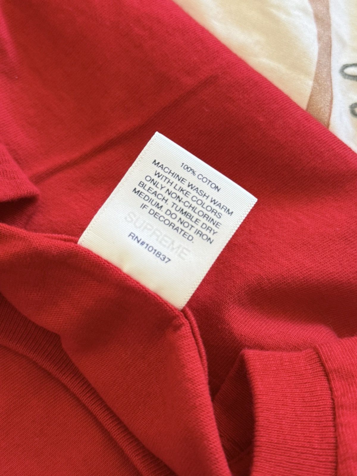 Supreme Supreme Banner Tee FW19, Red, Large Size US L / EU 52-54 / 3 - 3 Thumbnail