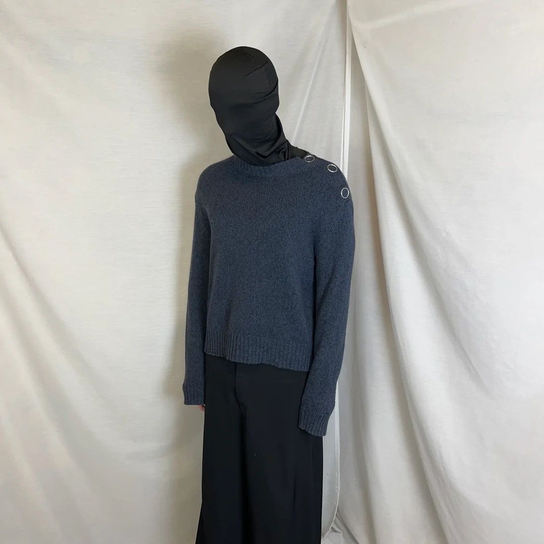 Jil Sander Jil Sander Neck Snap Knit Sweater - SS21 Size US L / EU 52-54 / 3 - 2 Thumbnail