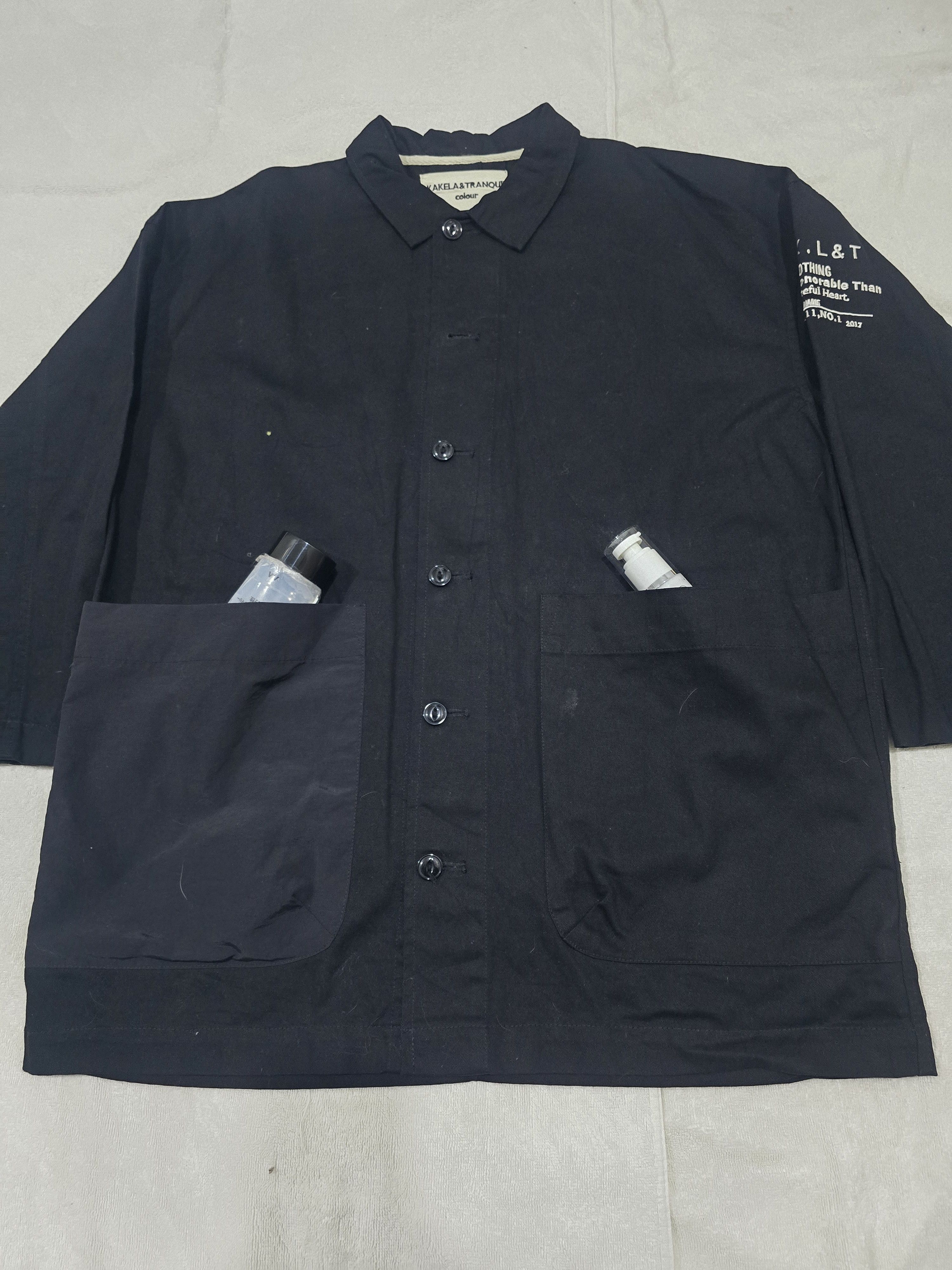 Designer × Japanese Brand Kakela & Tranquil Chore Jacket/Cotton/ Black/Free Size Size US M / EU 48-50 / 2 - 4 Thumbnail