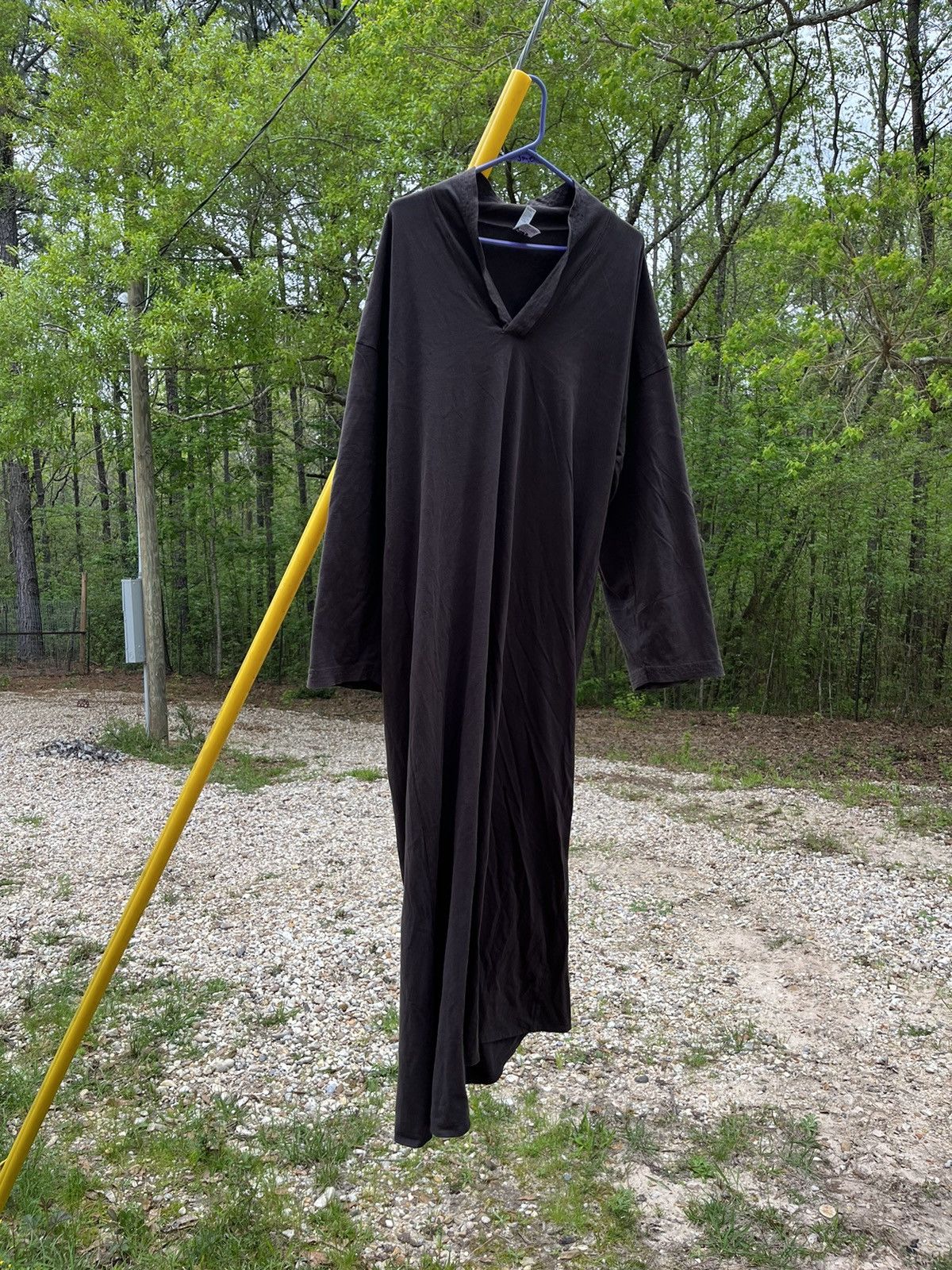 image of Kanye West x Yeezy Season Poetic Black Long Kimono Sample, Men's (Size Medium)