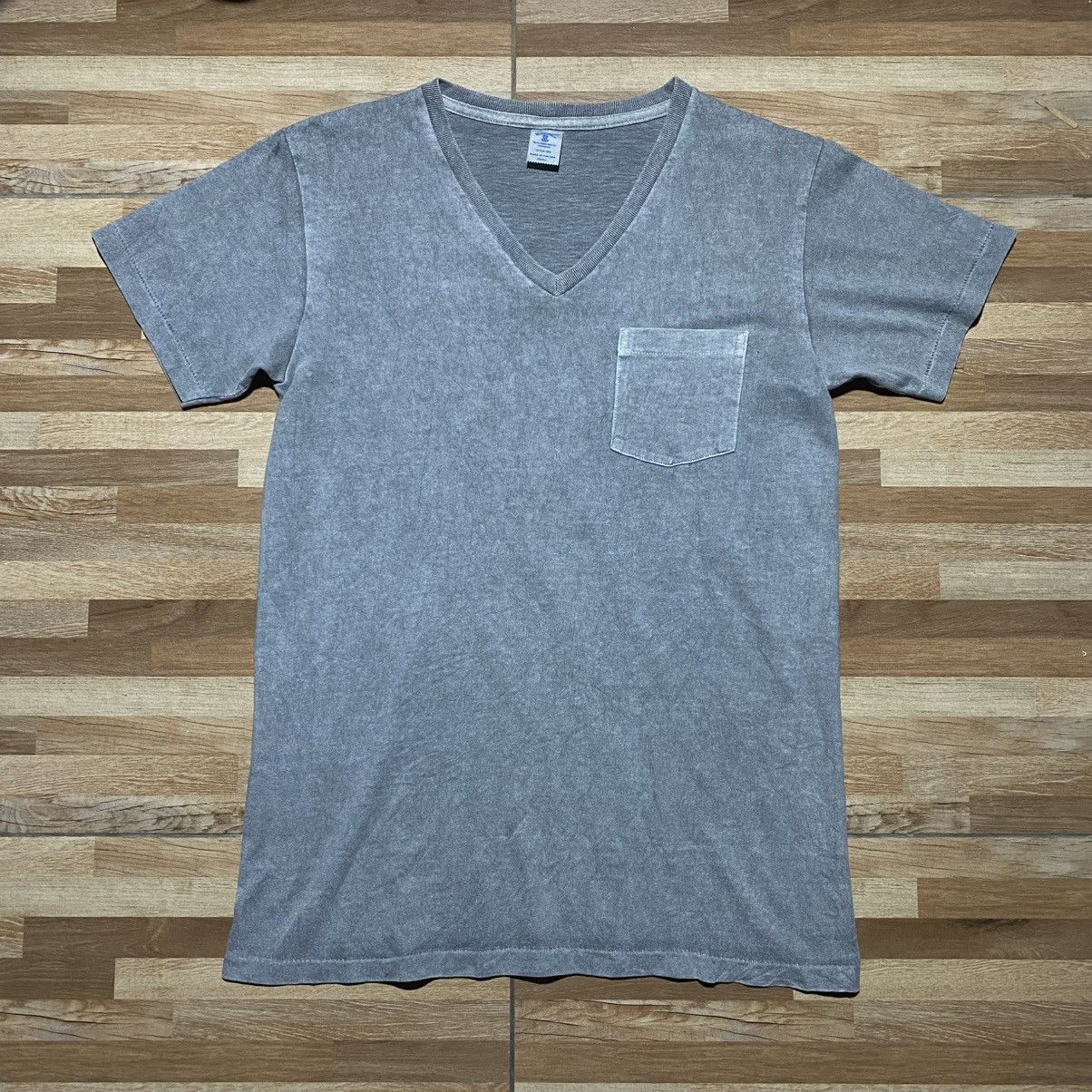 Designer × Velva Sheen Velvasheen Washead V Neck Pocket Tshirt Size US S / EU 44-46 / 1 - 1 Thumbnail