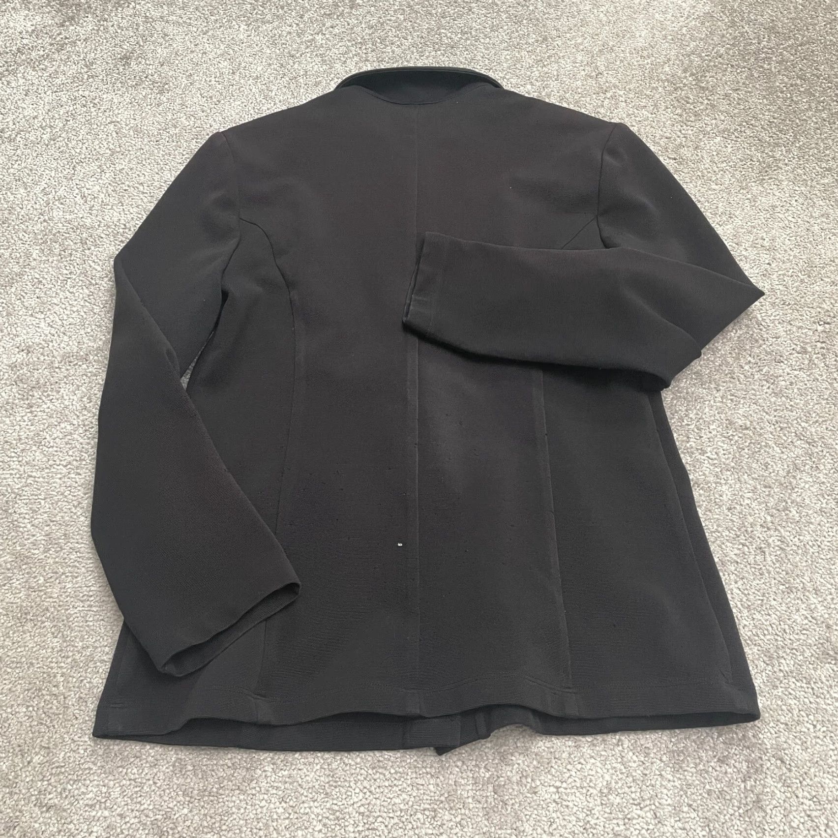 Vintage John Paul Richard Blazer Jacket Womens 8 Black Single Breasted Unlined Midweight Knit All Seasons Regular Womens Jacket Black 8 Vintage: No Size M / US 6-8 / IT 42-44 - 2 Thumbnail