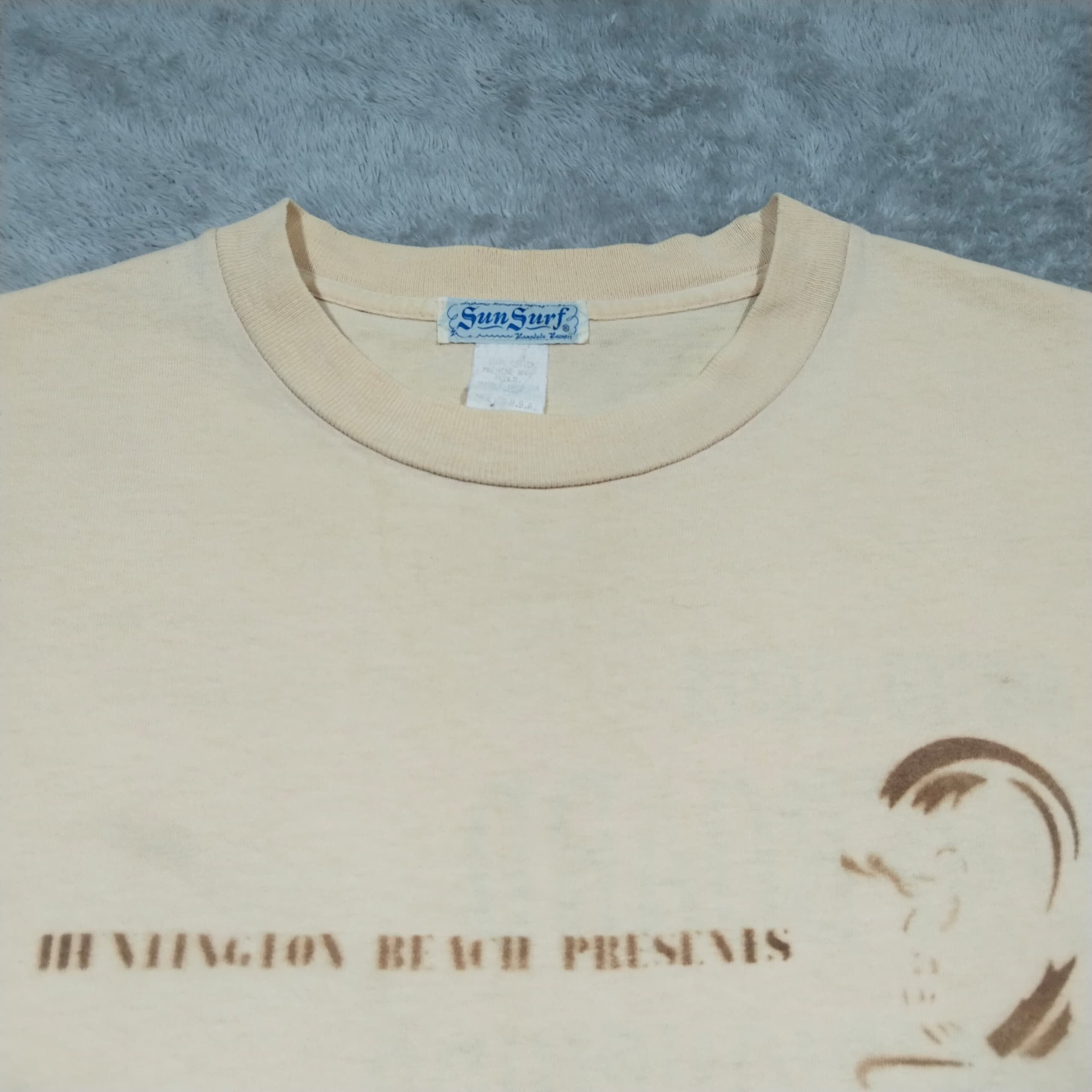Sun Surf × Vintage VINTAGE SUN SURF YELLOW CREAM T SHIRT Size US M / EU 48-50 / 2 - 9 Thumbnail