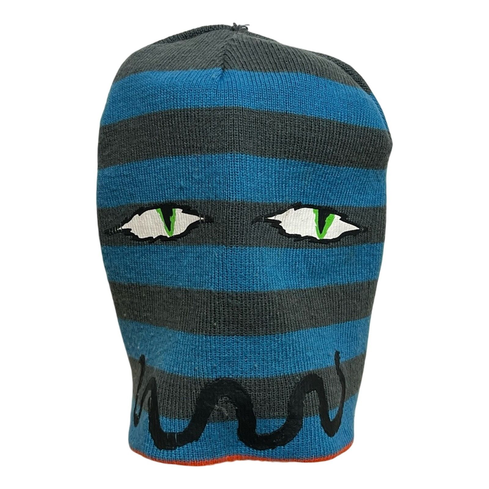 Vintage Knit Beanie - Reversible - Monster Faces Size ONE SIZE - 3 Thumbnail