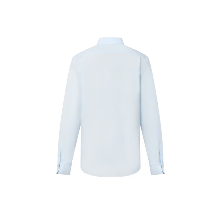 Louis Vuitton Embroidered Long-Sleeved Cotton Shirt - 43 5L Size 44S - 4 Thumbnail
