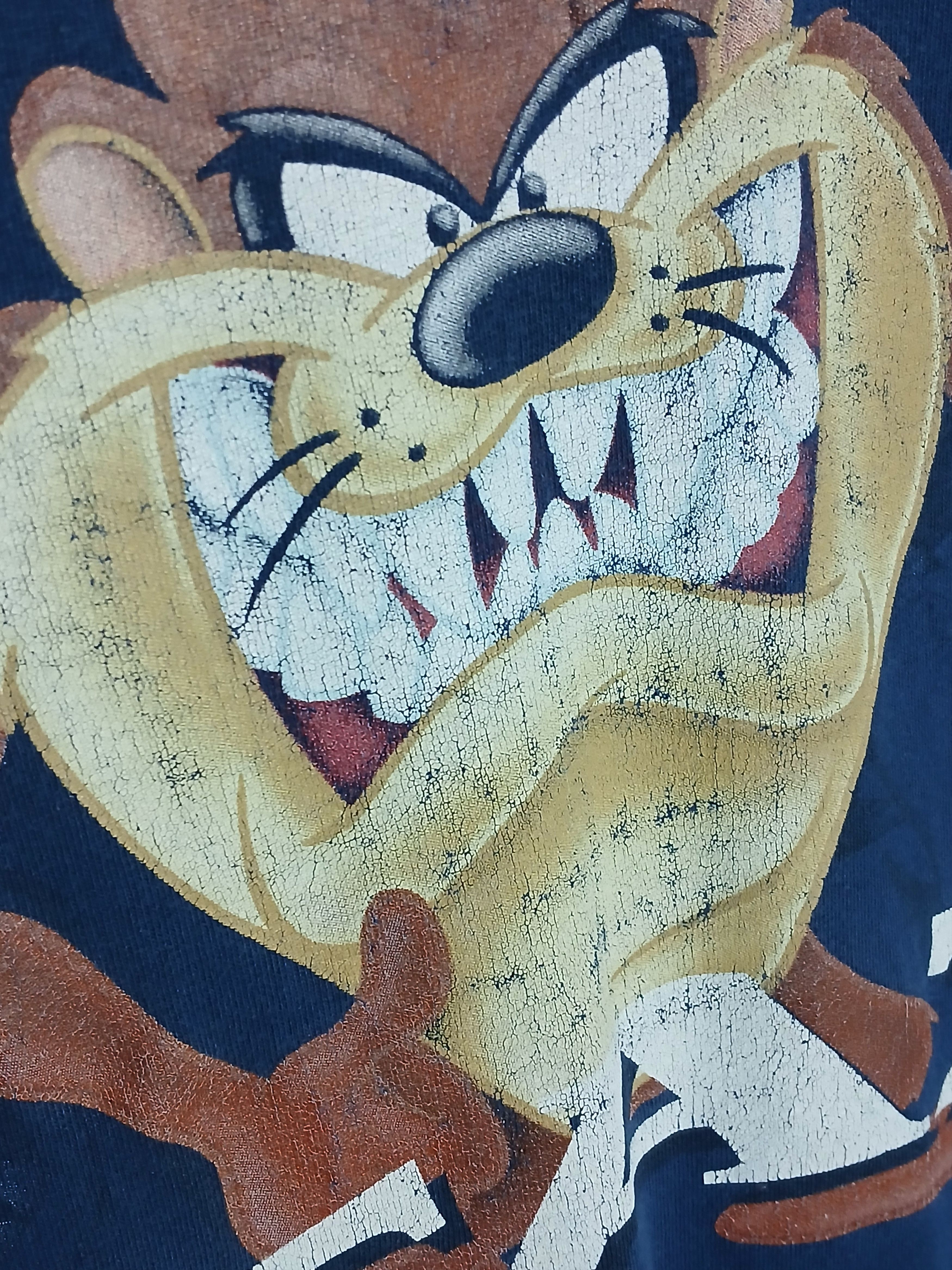 Cartoon Network × Vintage × Warner Bros Vintage Looney Tunes Taz T-Shirt Size US XL / EU 56 / 4 - 4 Thumbnail