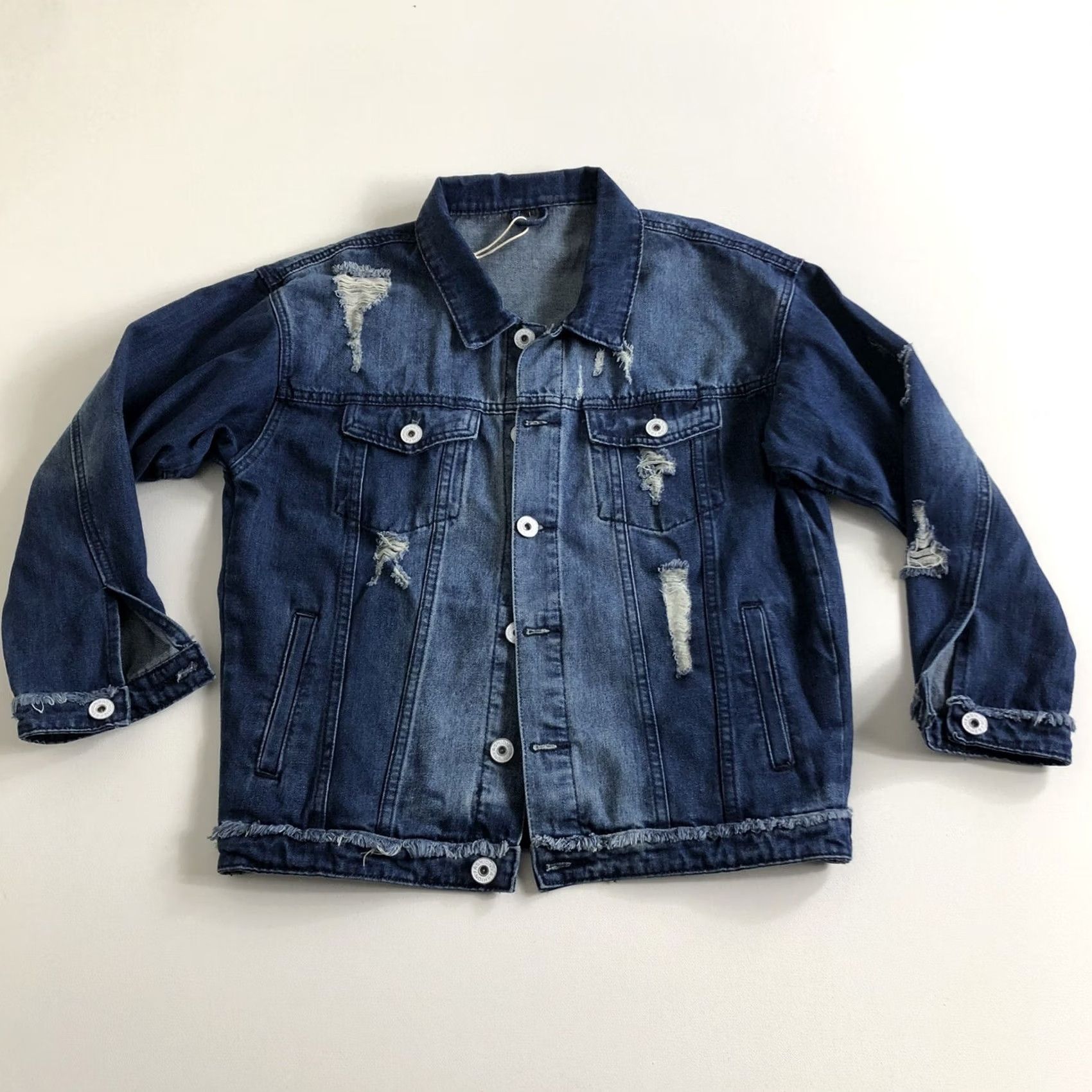 Denime N.W.A. Trucker Jacket Denim Graphic Print Mens Large Blue Colorful Camouflage All Seasons Jacket Men Size US L / EU 52-54 / 3 - 2 Thumbnail
