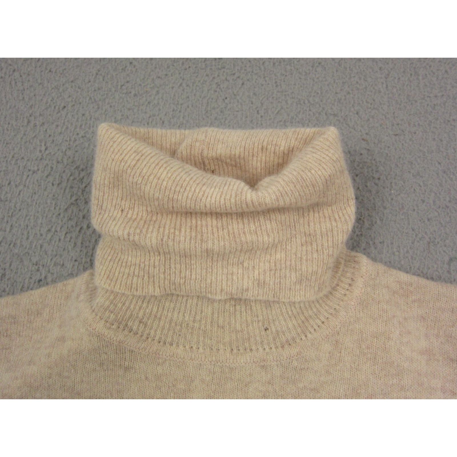 Evan Picone VINTAGE Evan Picone Sweater Women PL Turtleneck Wool Angora Ivory 90s Pullover, Knit, Long Sleeve, Petite, Casual, Regular Mens/Girls Size L / US 10 / IT 46 - 2 Thumbnail