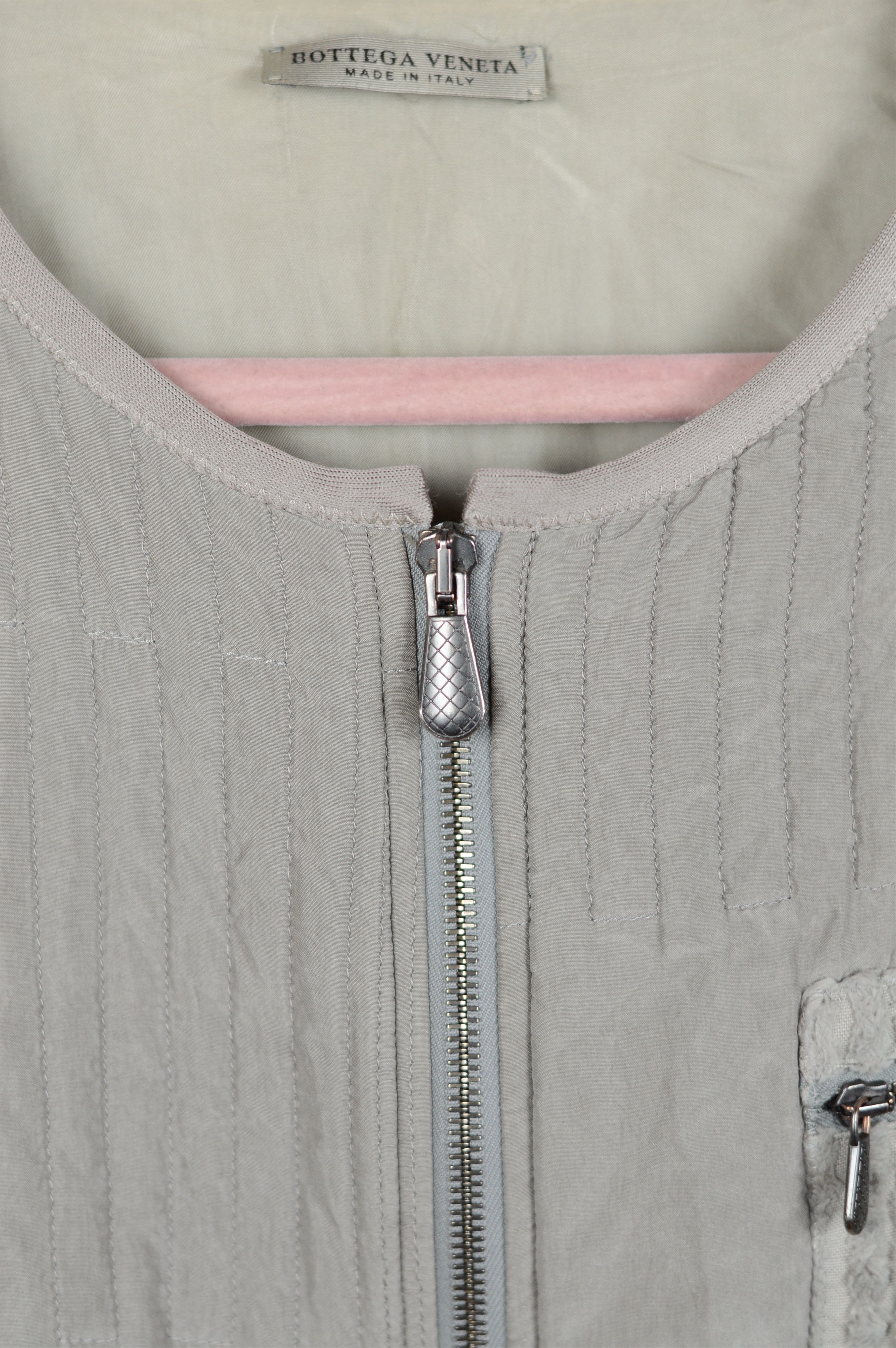 Bottega Veneta Bottega Veneta Silk Textured Topstitched Felt-Panel Jacket Size US M / EU 48-50 / 2 - 8 Thumbnail