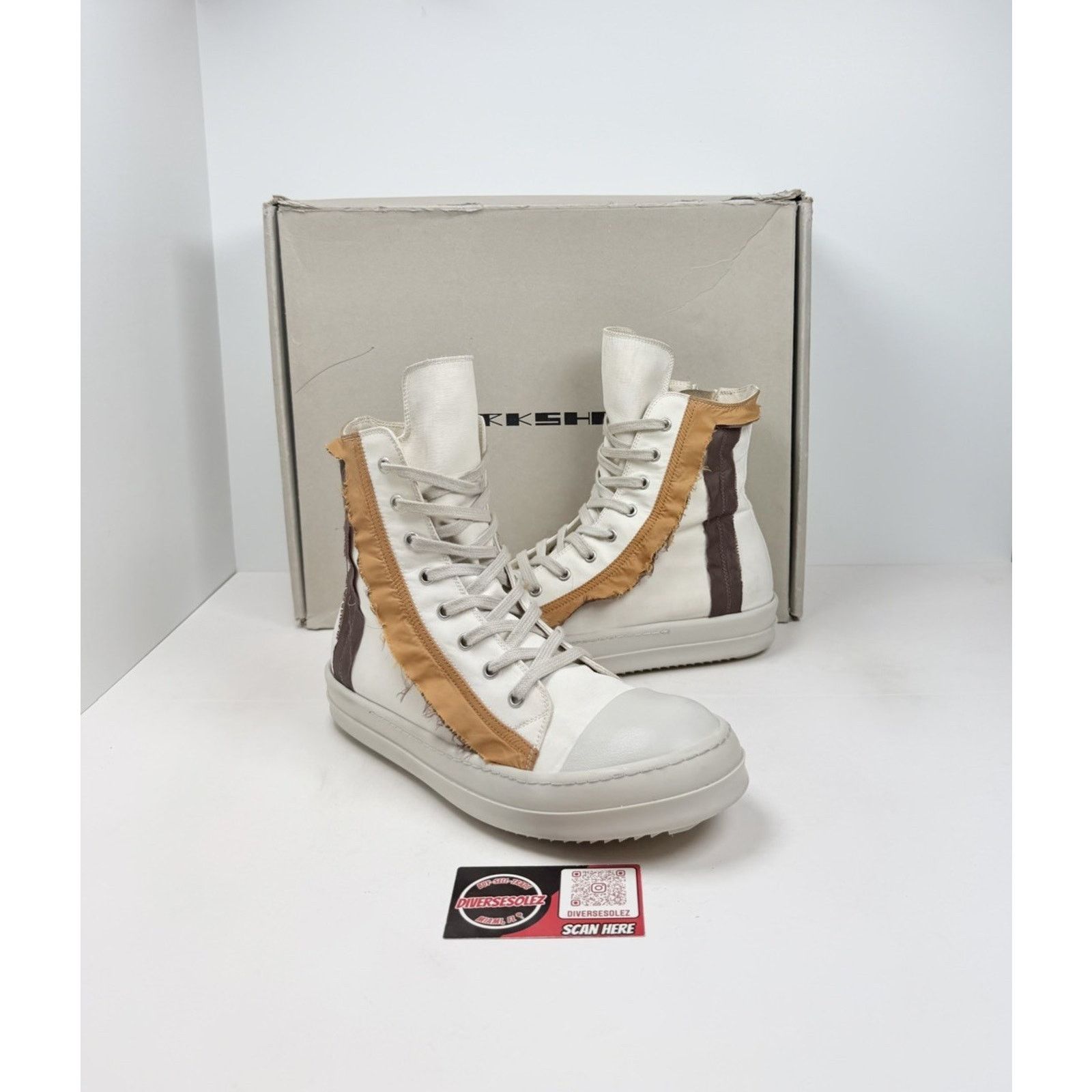 Rick Owens × Rick Owens Drkshdw Rare netted high tongue Ramones 