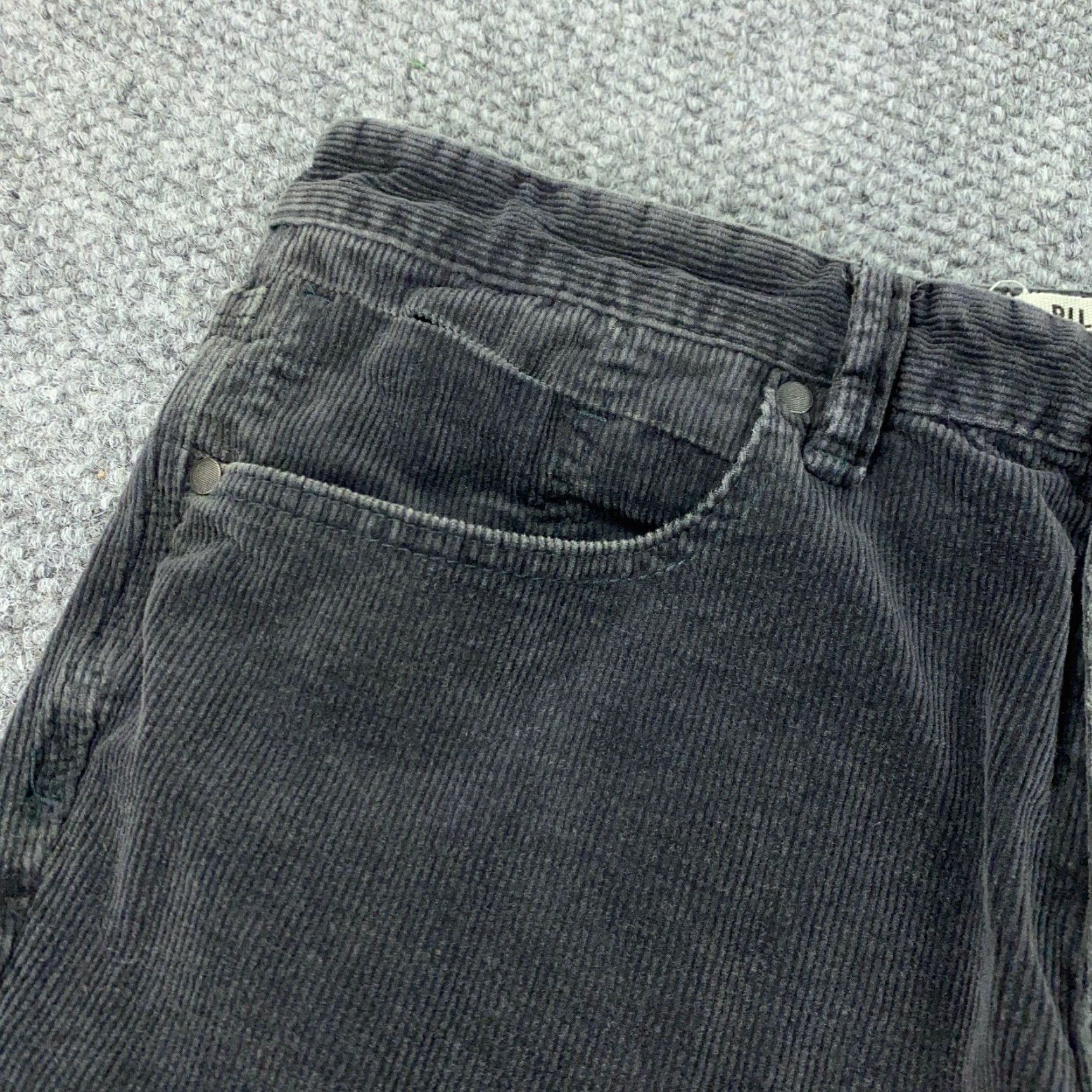 Billabong Billabong Corduroy Pants Mens Size 33 Slim Gray Stretch Beach Skater Grunge Size US 33 - 4 Thumbnail