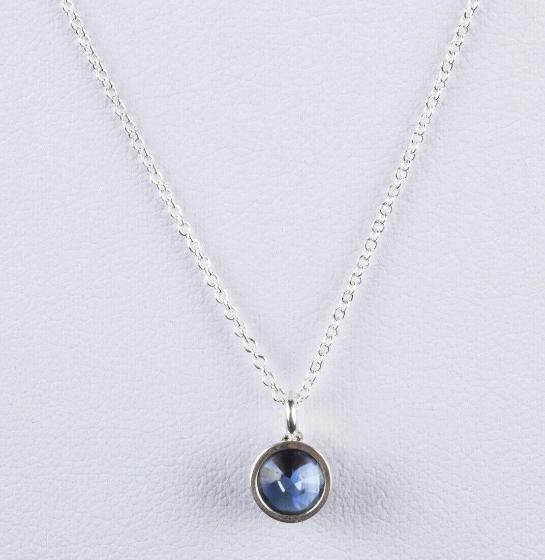 Designer Sterling Silver Faceted Sapphire Astrology Pendant Necklace Size ONE SIZE - 4 Thumbnail