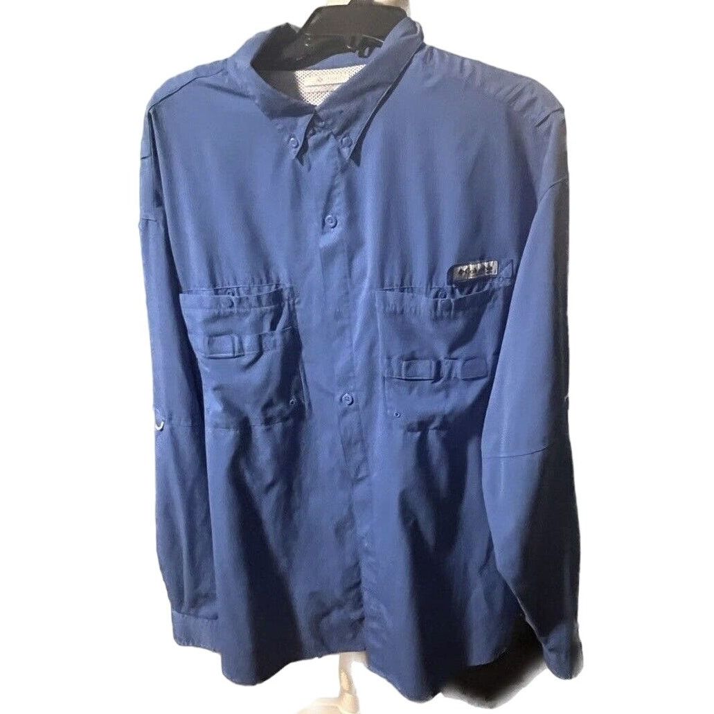 Columbia Columbia Shirt Adult 2XL XXL Blue Button Up PFG Fishing Size US XXL / EU 58 / 5 - 1 Thumbnail
