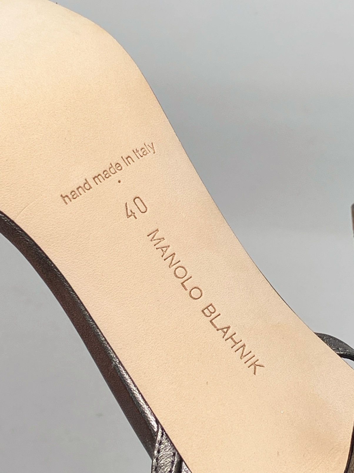 Manolo Blahnik Manolo Blahnik Crystal-Embellished Leather Sandals size 40 Size US 10 / IT 40 - 13 Thumbnail