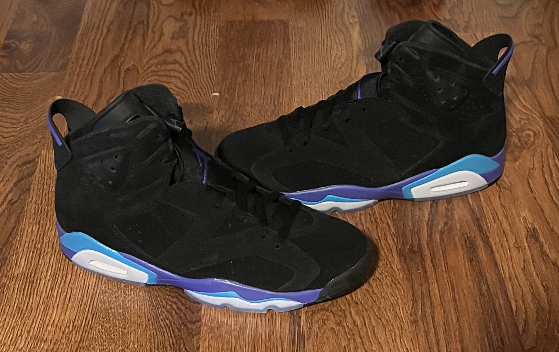 Jordan Brand Air Jordan 6 Retro Black Purple Aqua Size US 11.5 / EU 44-45 - 1 Thumbnail