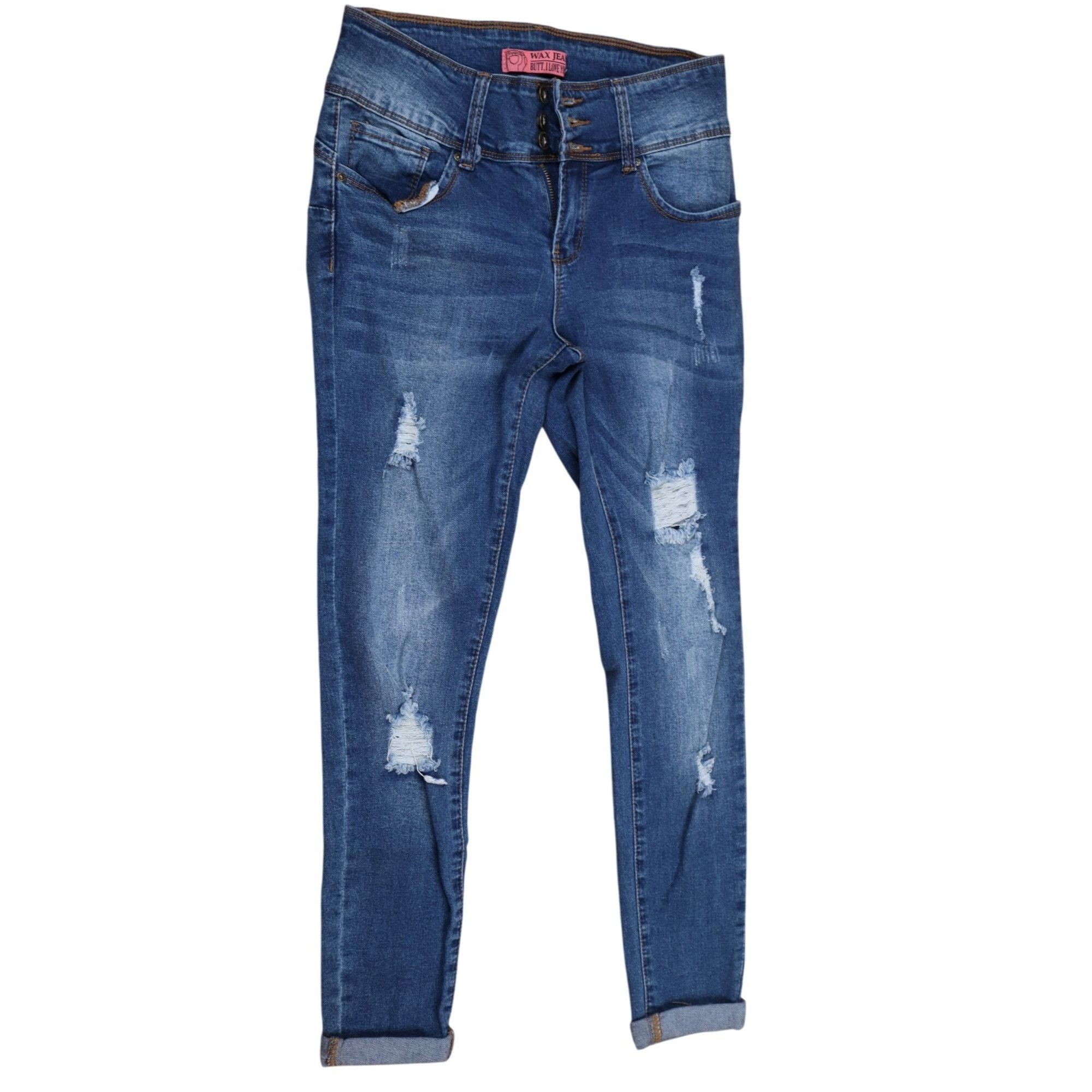 Other Wax Jeans Distressed Skinny Jeans Sz 5 | Studio Wardrobe | “ Size 26" / US 2 / IT 38 - 1 Thumbnail