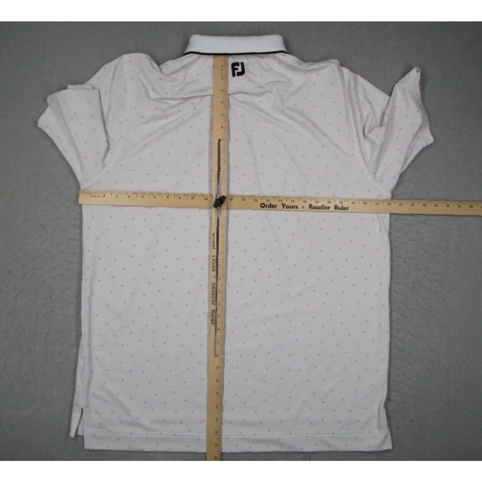 Footjoy FootJoy Polo Mens XL White Golf Performance Awbrey Glen Golf Club logo embroidered on sleeve Shirt Men XL White Golf FootJoy Polo Size US XL / EU 56 / 4 - 6 Thumbnail