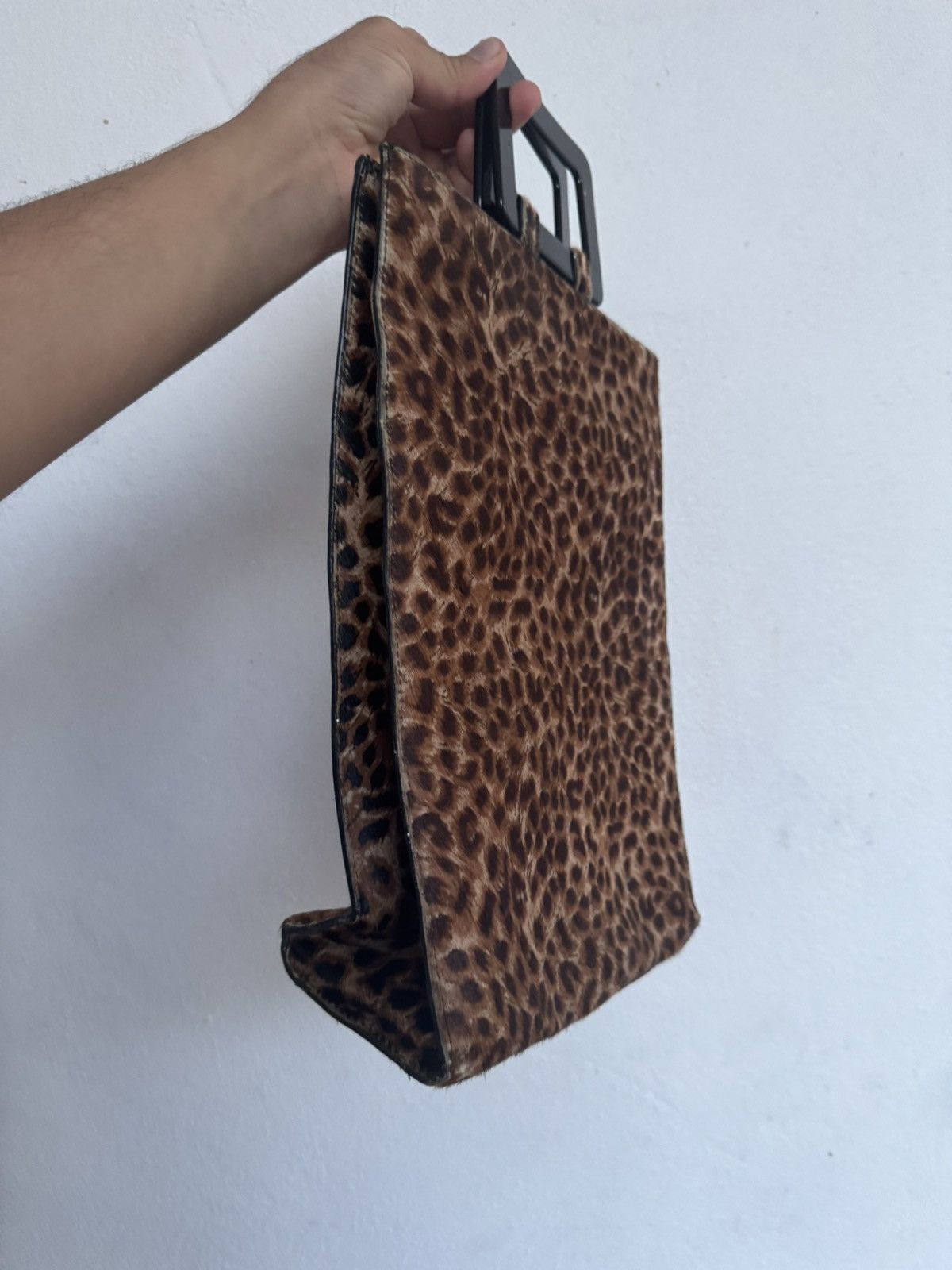 Yves Saint Laurent VINTAGE YVES SAINT LAURENT LEOPARD PRINT PONY HAIR TOTE BAG Size ONE SIZE - 3 Thumbnail