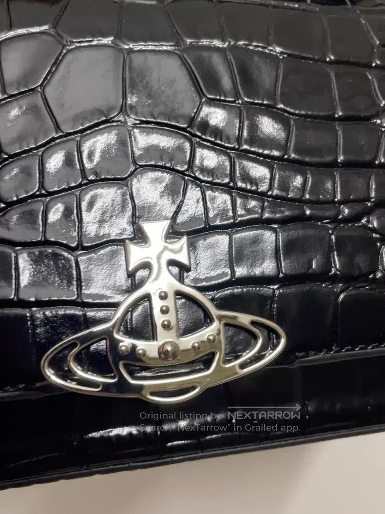 Vivienne Westwood Vivienne Westwood size os Black Crocodile Pattern Hazel Med Size ONE SIZE - 3 Thumbnail
