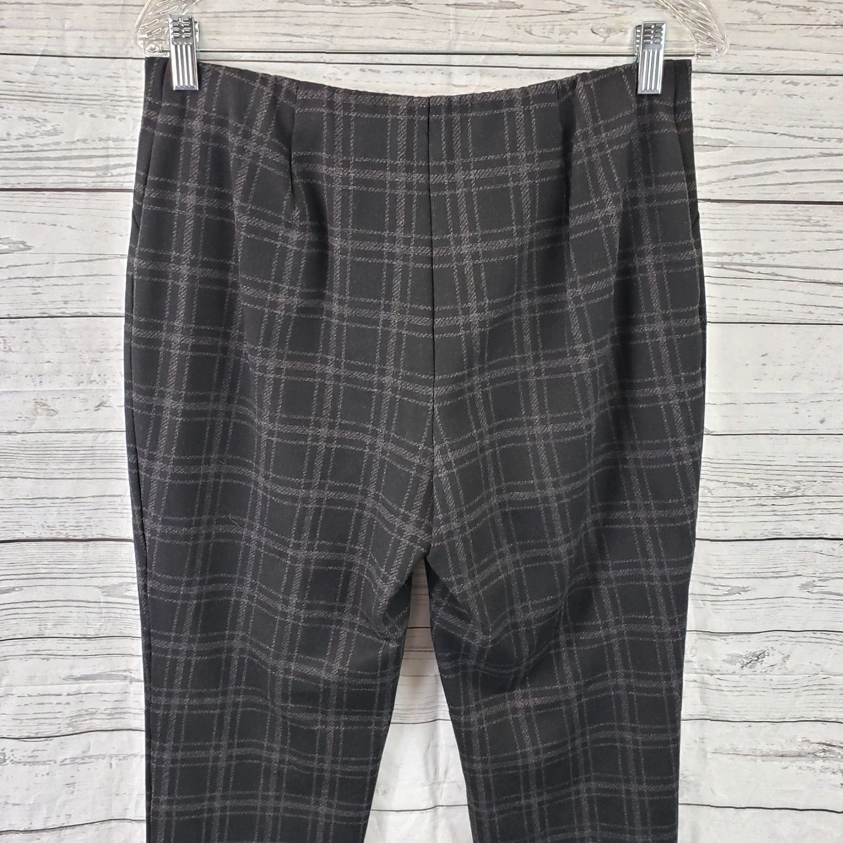 J. Jill J Jill Womens Ponte Slim Leg Cropped Pants PM Petite Black Gray Mid Rise Pants Boys? No. Size 32" / US 10 / IT 46 - 4 Thumbnail