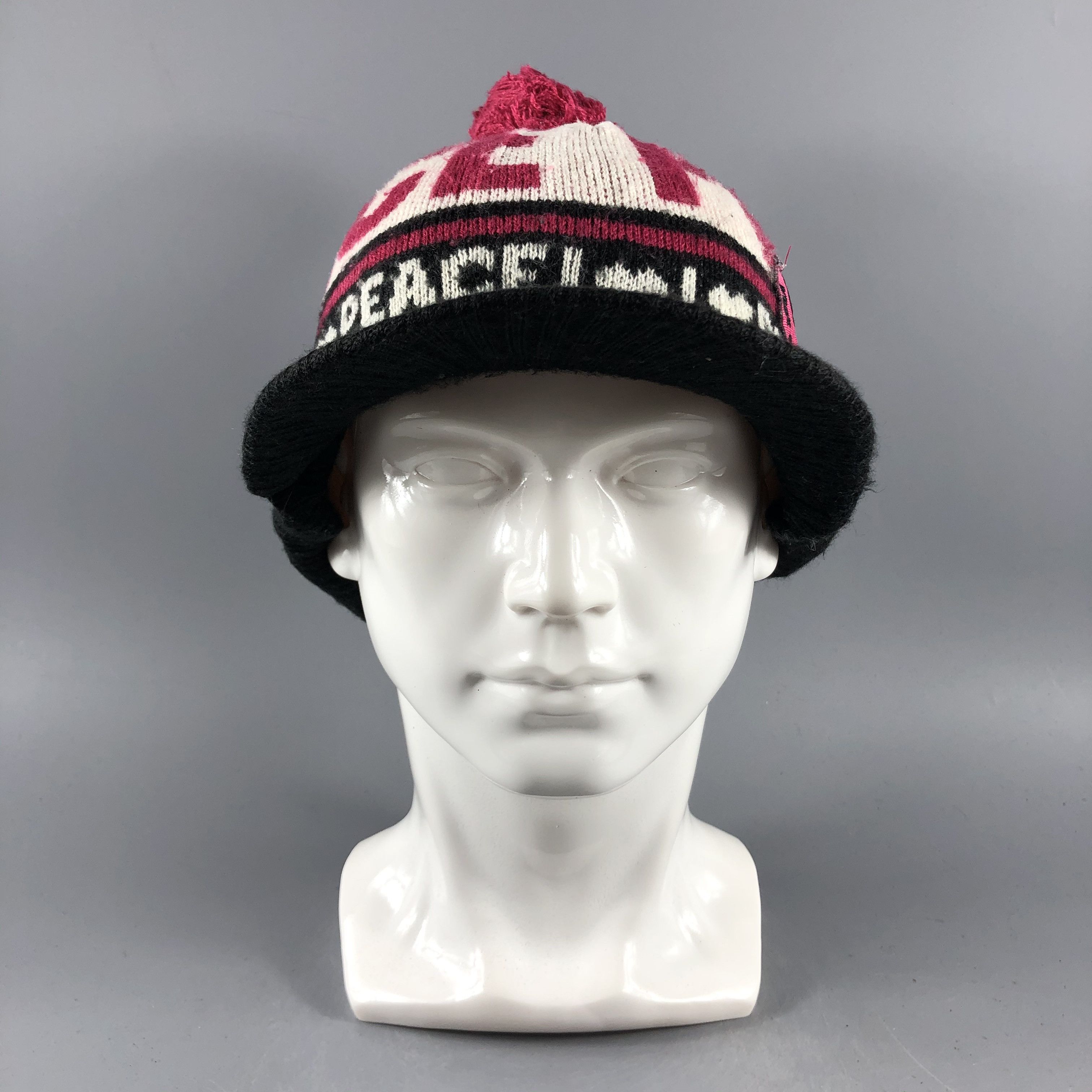 Japanese Brand × Vintage Womens Peace Visor Beanie Snow Hat Snow Cap -D653 Size ONE SIZE - 2 Thumbnail