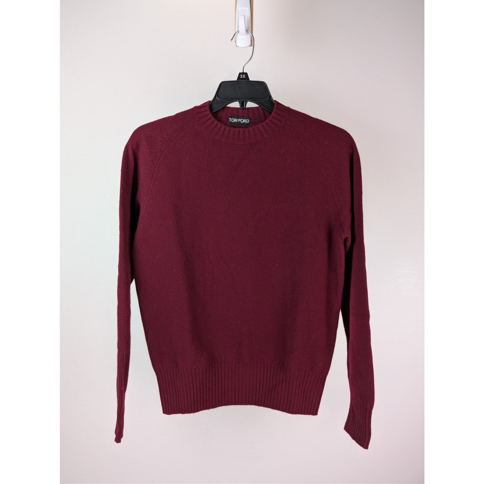 Tom Ford o1rshd1 CC20 Crewneck Sweater in Burgundy Size US M / EU 48-50 / 2 - 8 Thumbnail