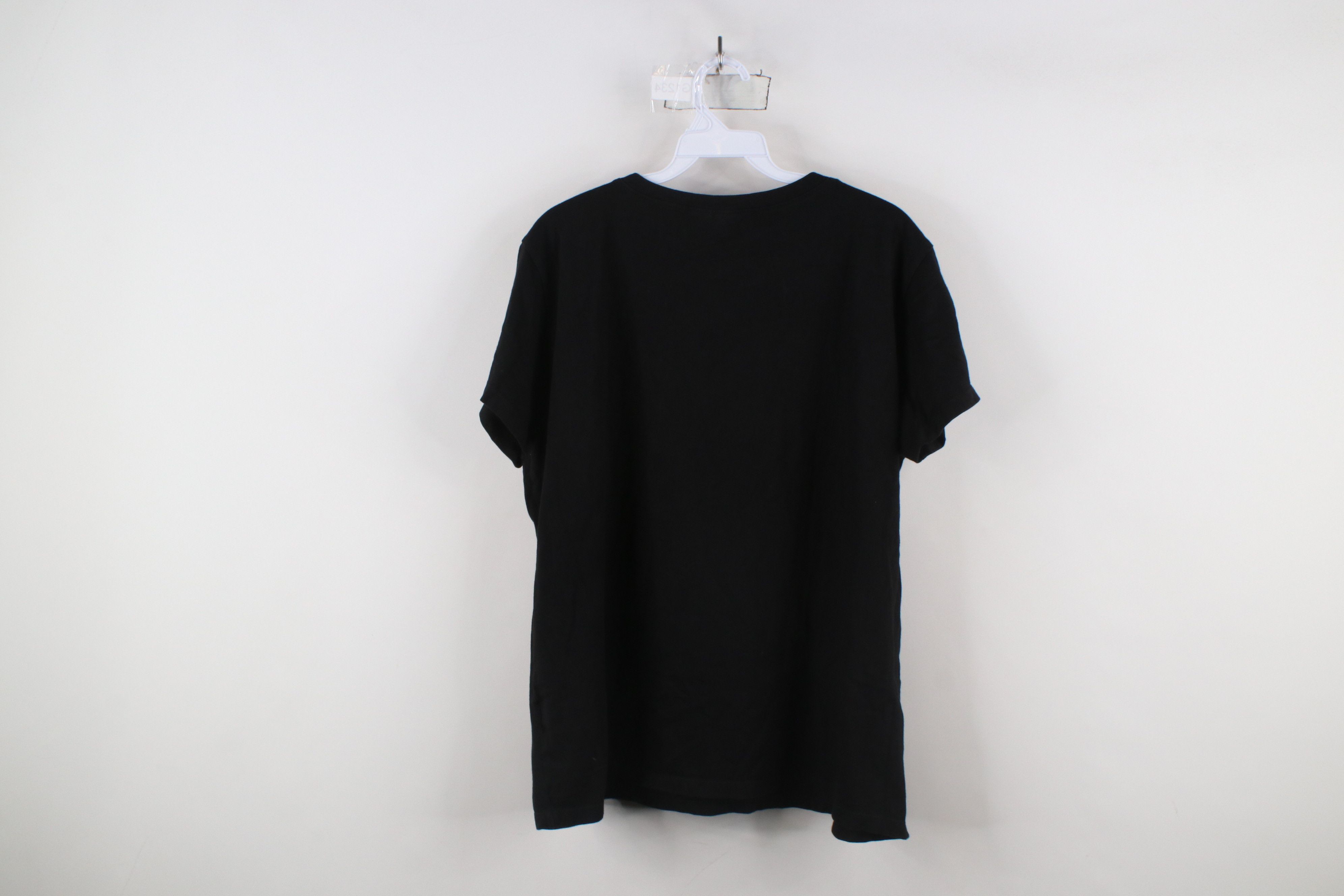 Vintage Vintage 90s Streetwear Blank Cotton Knit T-Shirt Black USA Size XL / US 12-14 / IT 48-50 - 7 Thumbnail