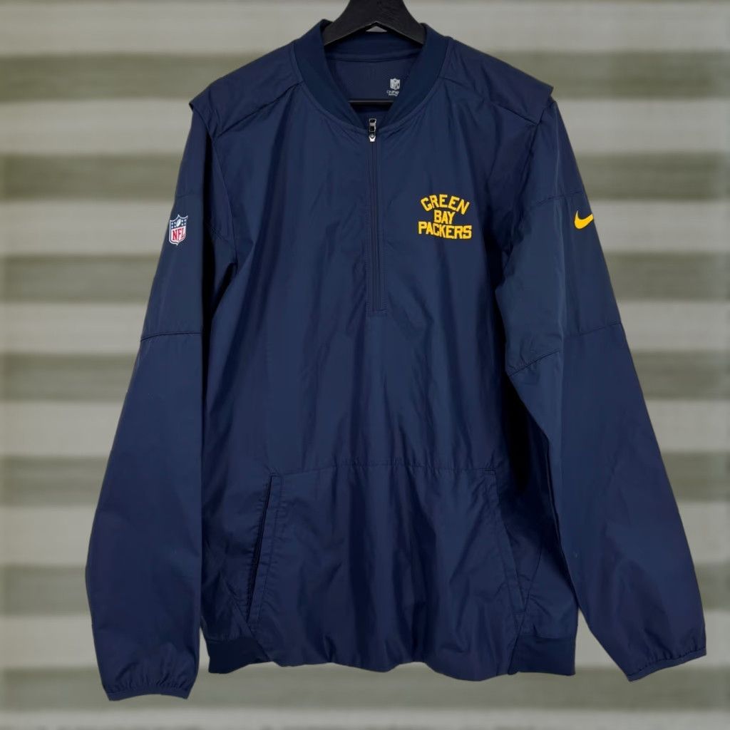 Nike Nike Green Bay Packers NFL Storm-FIT Pullover Jacket Navy Blue M Size US M / EU 48-50 / 2 - 1 Thumbnail