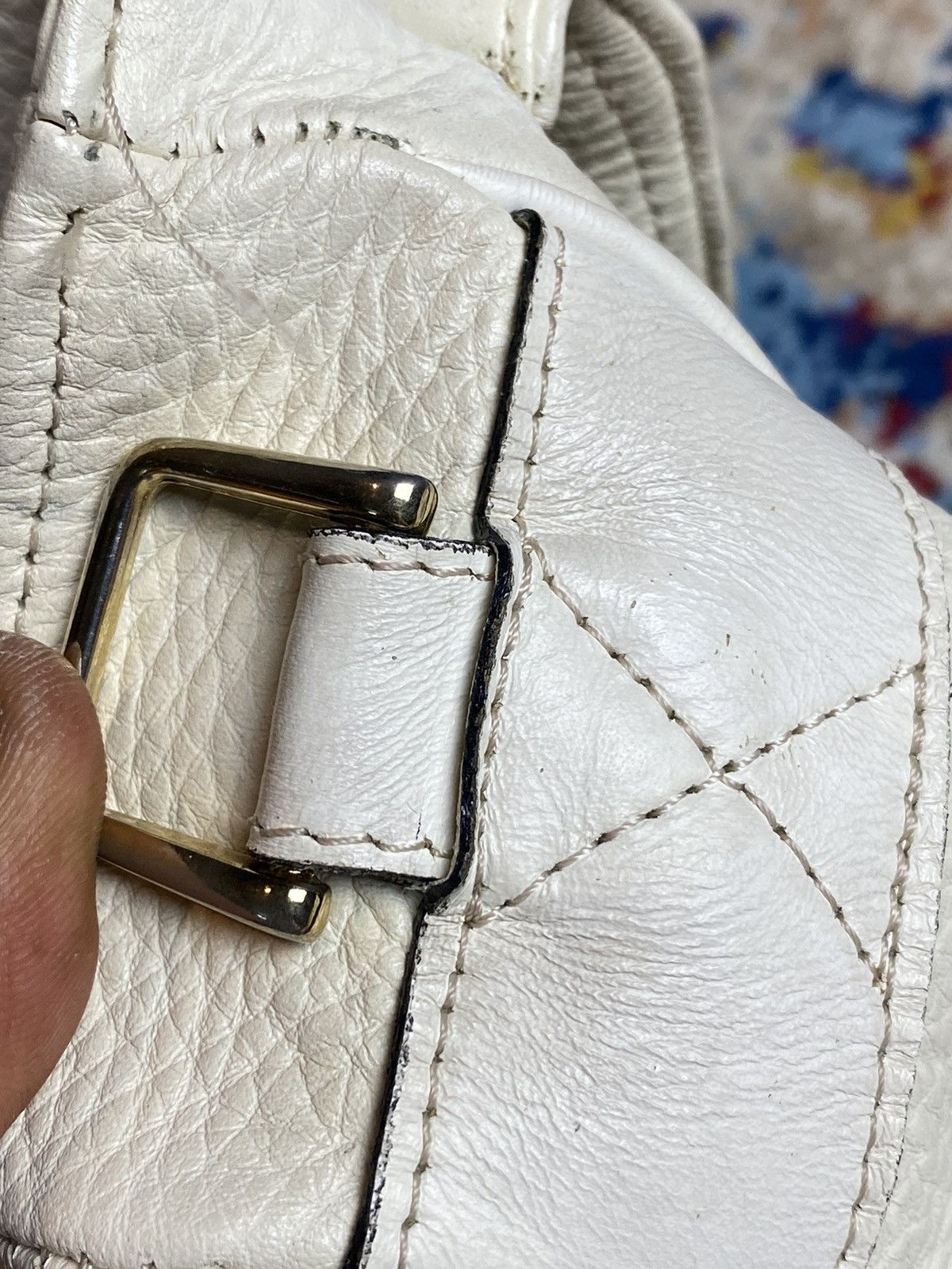 Japanese Brand × Other × Vintage Vintage Japan full grained White Leather Artisan Messenger Size ONE SIZE - 13 Thumbnail