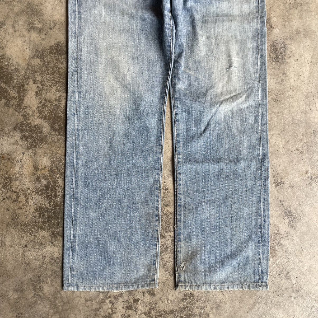 Edwin 🔥Vintage Edwin 503Z Stoned Washed Ripped Distress Jeans Size US 31 - 3 Thumbnail