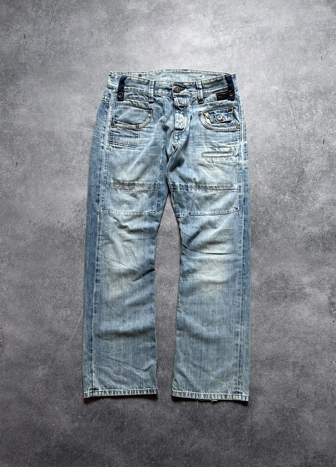 G-Star × Vintage Vintage G Star Raw multi-pocket biker jeans y2k