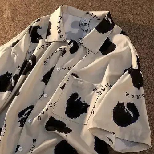 Japanese Brand XEJ Cat Graffiti Shirt Street Style Crop Top Women Size US M / EU 48-50 / 2 - 3 Thumbnail