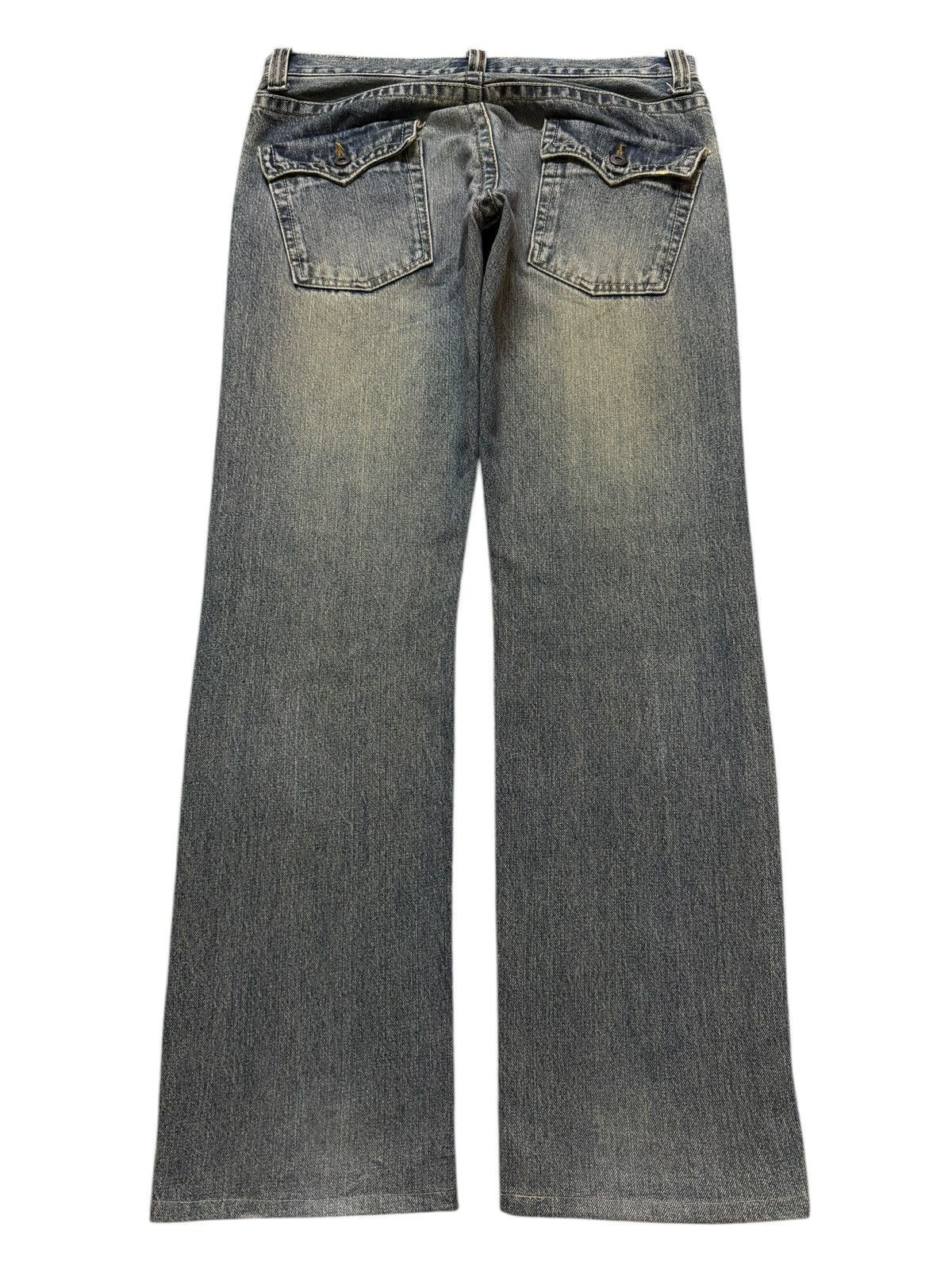 Full Count & Co. Vintage Japanese Brand Blue Faded Wash Distressed Loose Fits Size US 32 / EU 48 - 2 Thumbnail