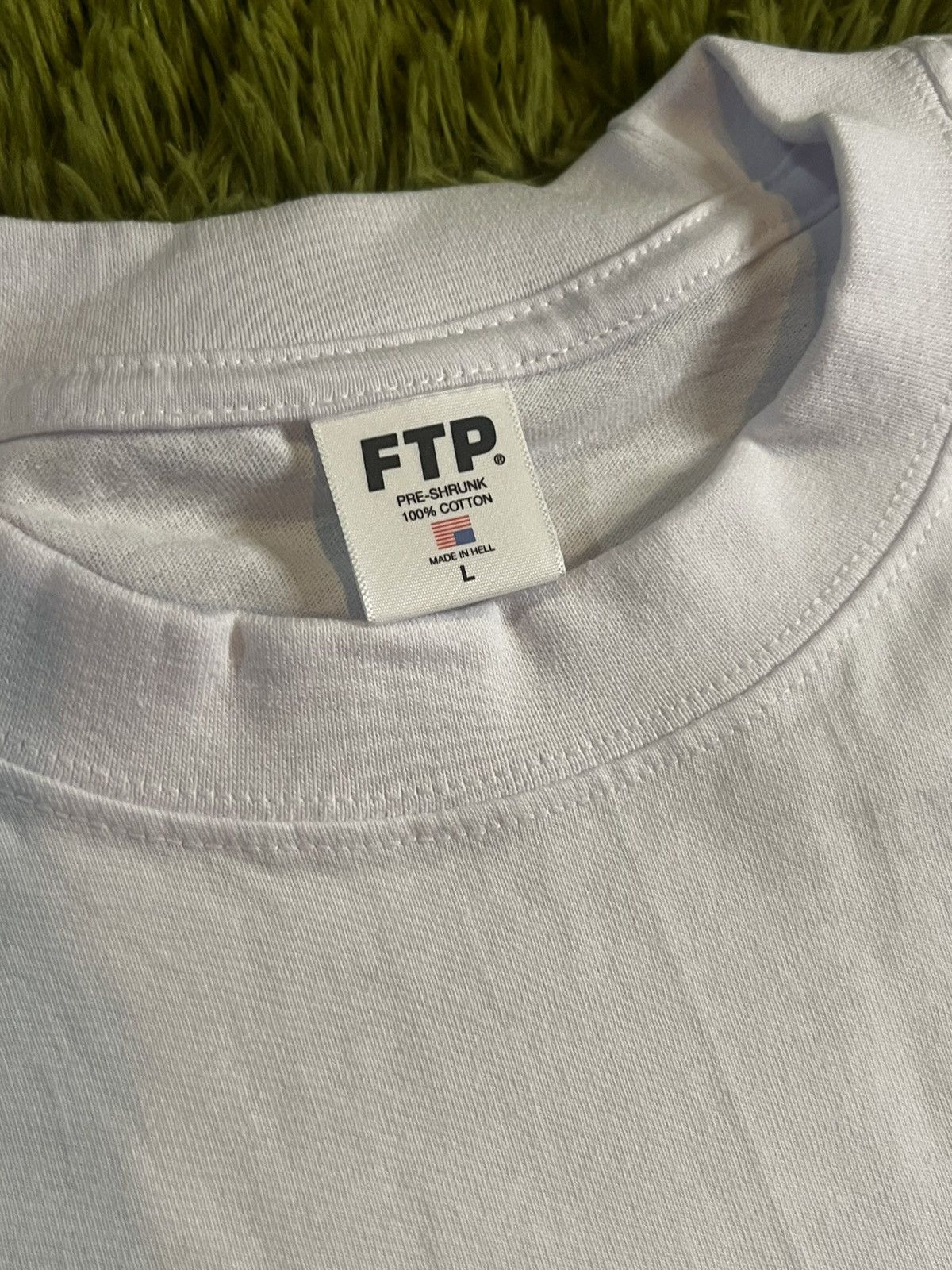 BRAND NEW White FTP Rhinestone Logo Tee Size Large