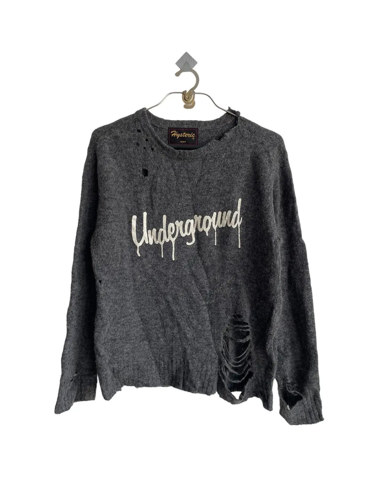 Hysteric Glamour Old Hysteric "Underground" Distressed Wool Kurt Knitwear Size US M / EU 48-50 / 2 - 2 Thumbnail